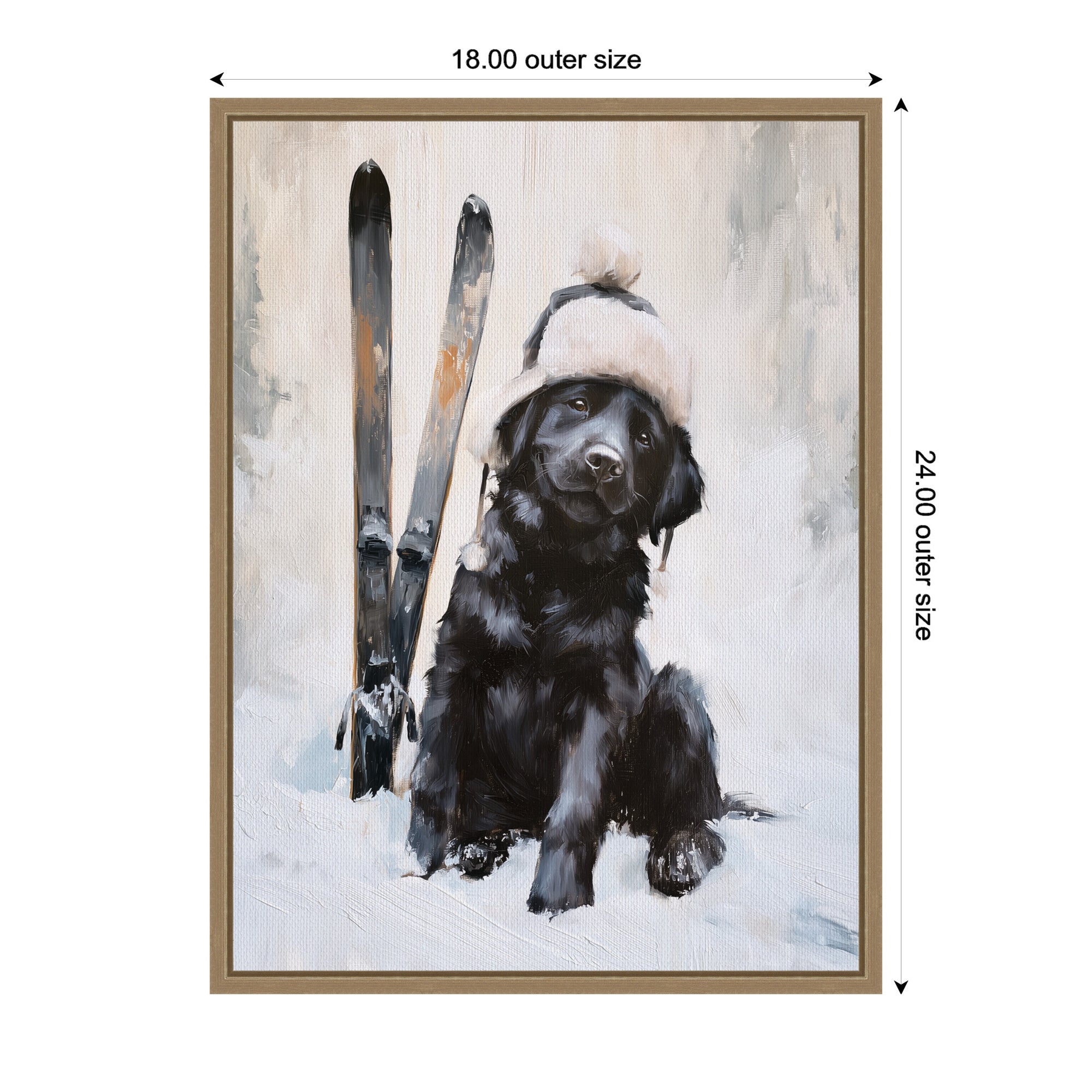 Framed Canvas Sylvie Dark Gold 18x24 2