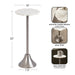 Side Table White Silver 10x10x23 2