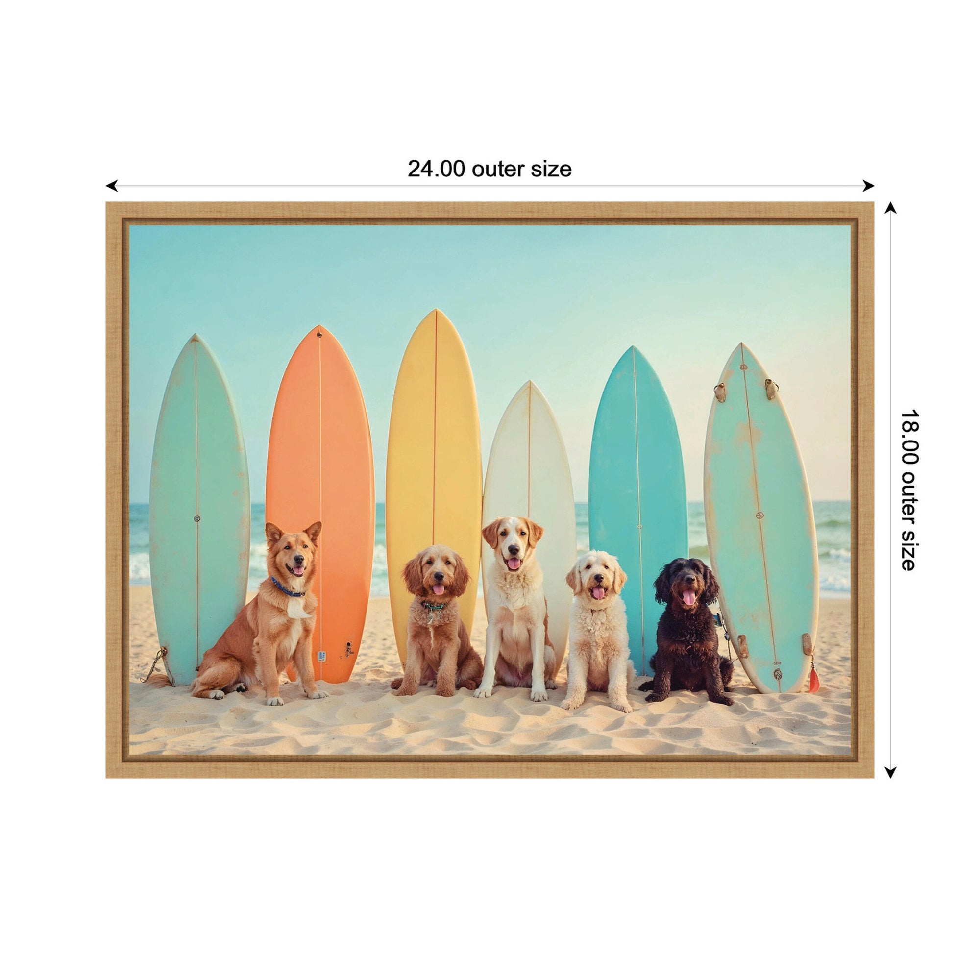 Framed Canvas Sylvie Natural 24x18 2