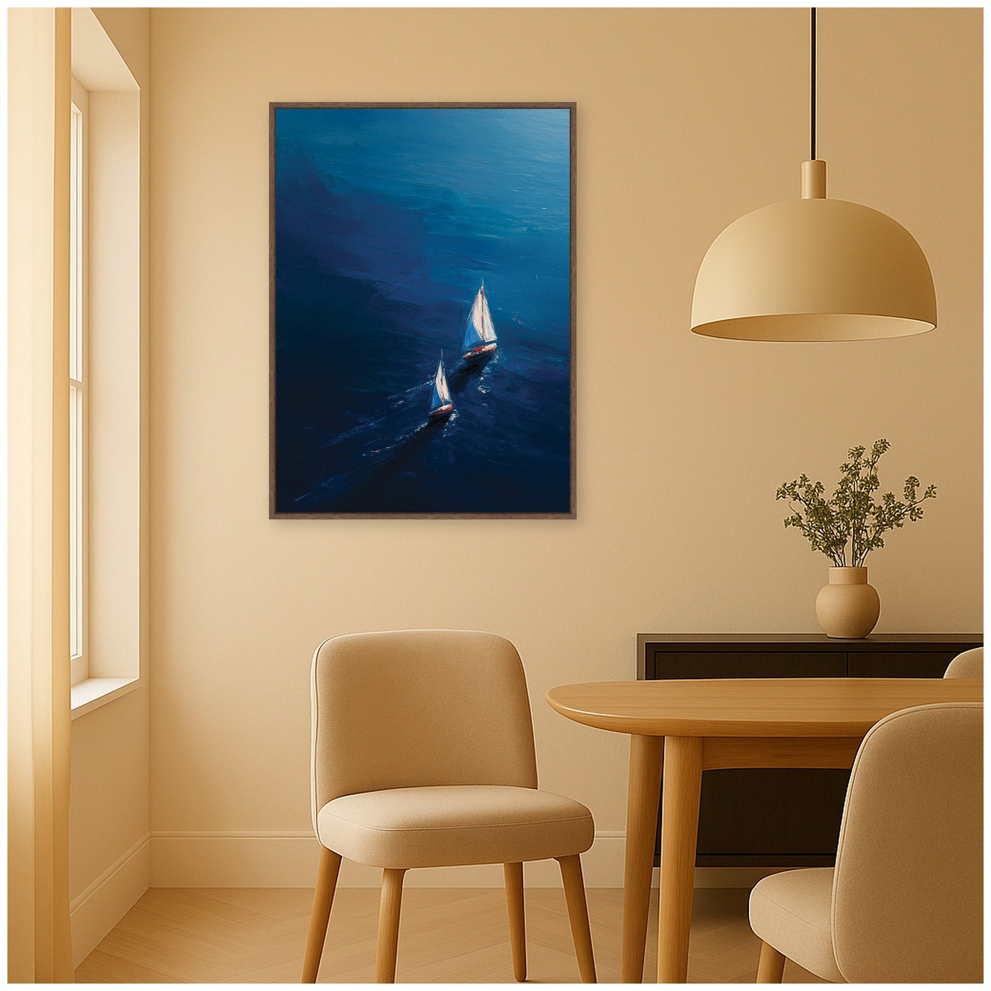 Framed Canvas 28x38 Sylvie Walnut 6