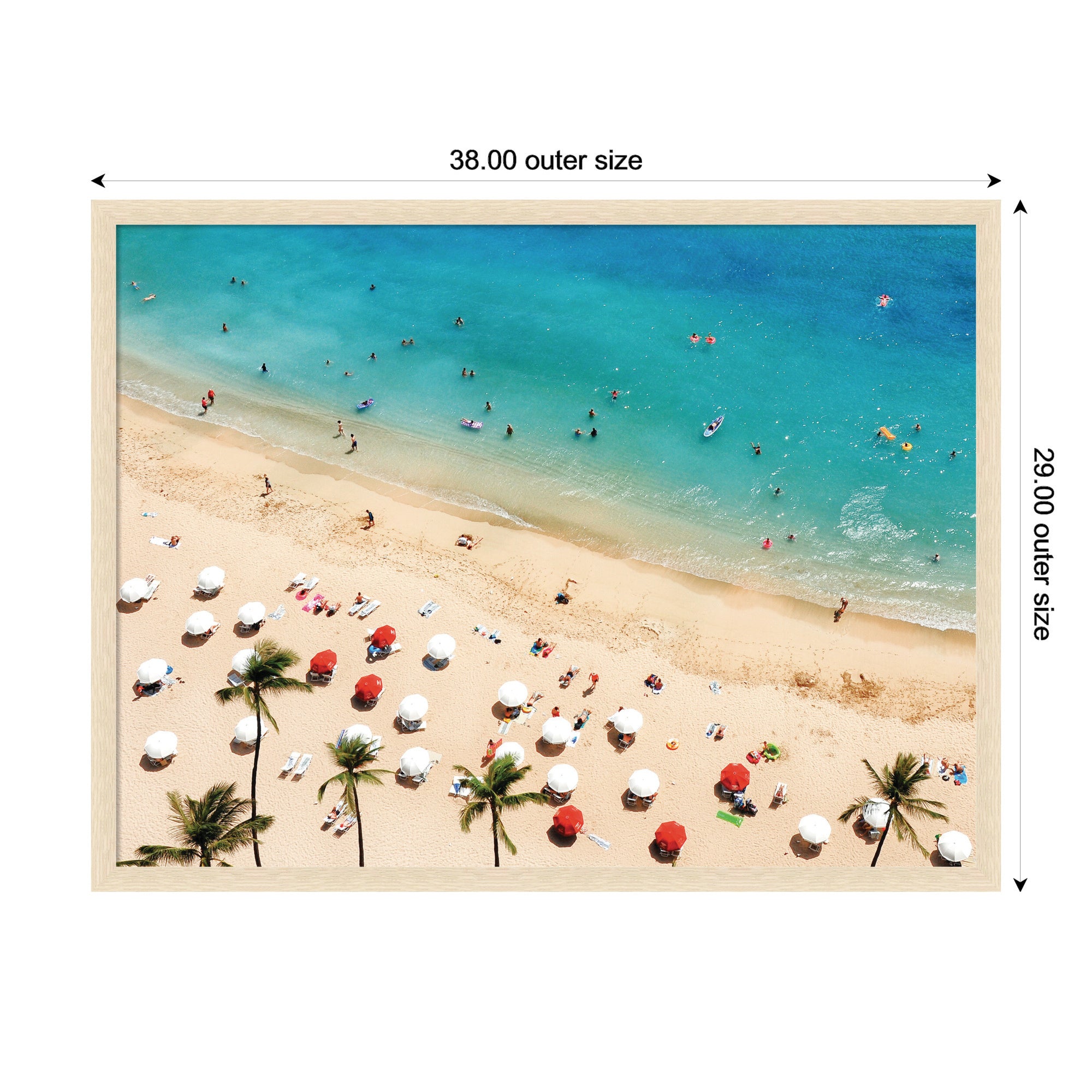 Mounted Canvas 38x29 Woodgrain Stripe Blonde 2
