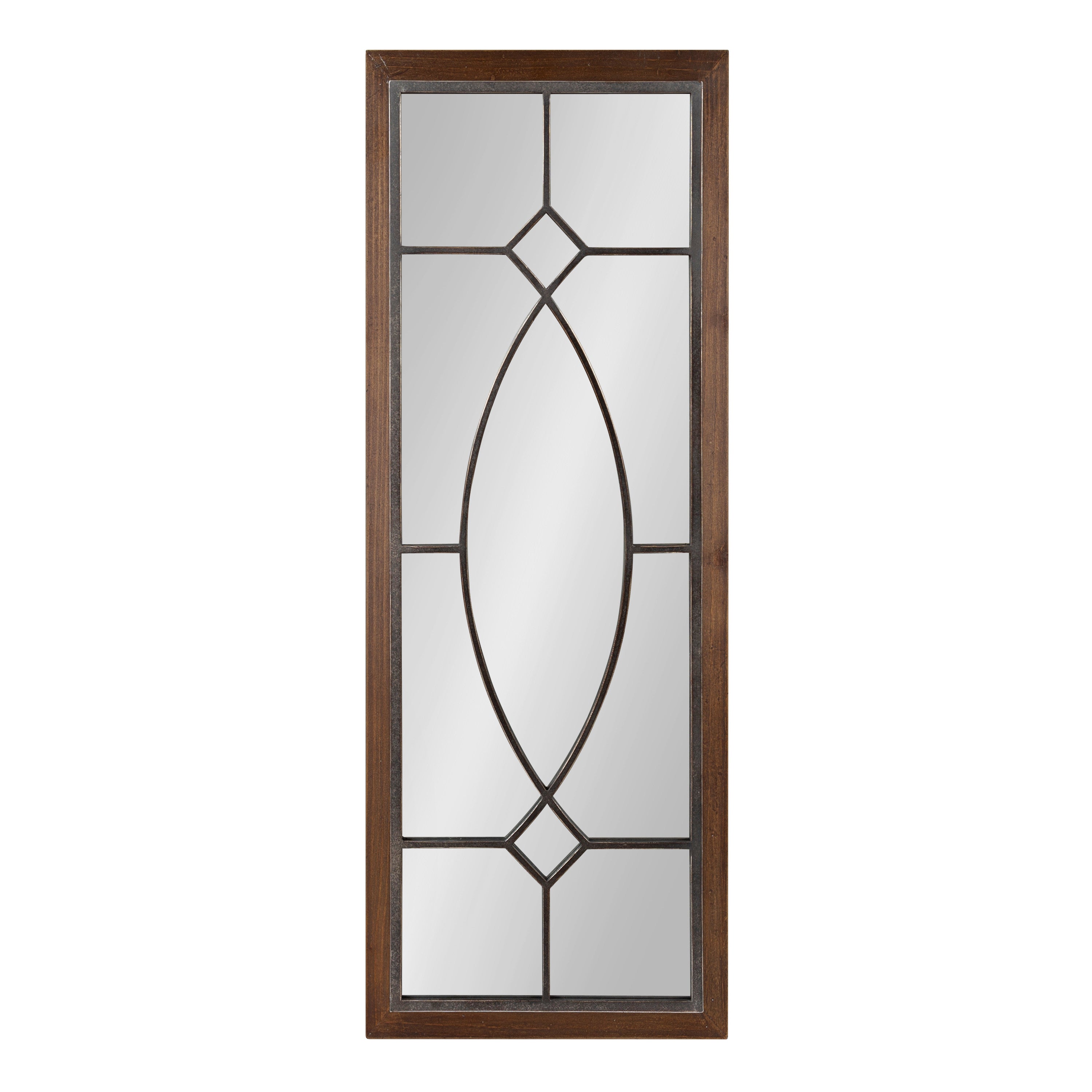Decorative Mirror Walnut Brown 16x42 2