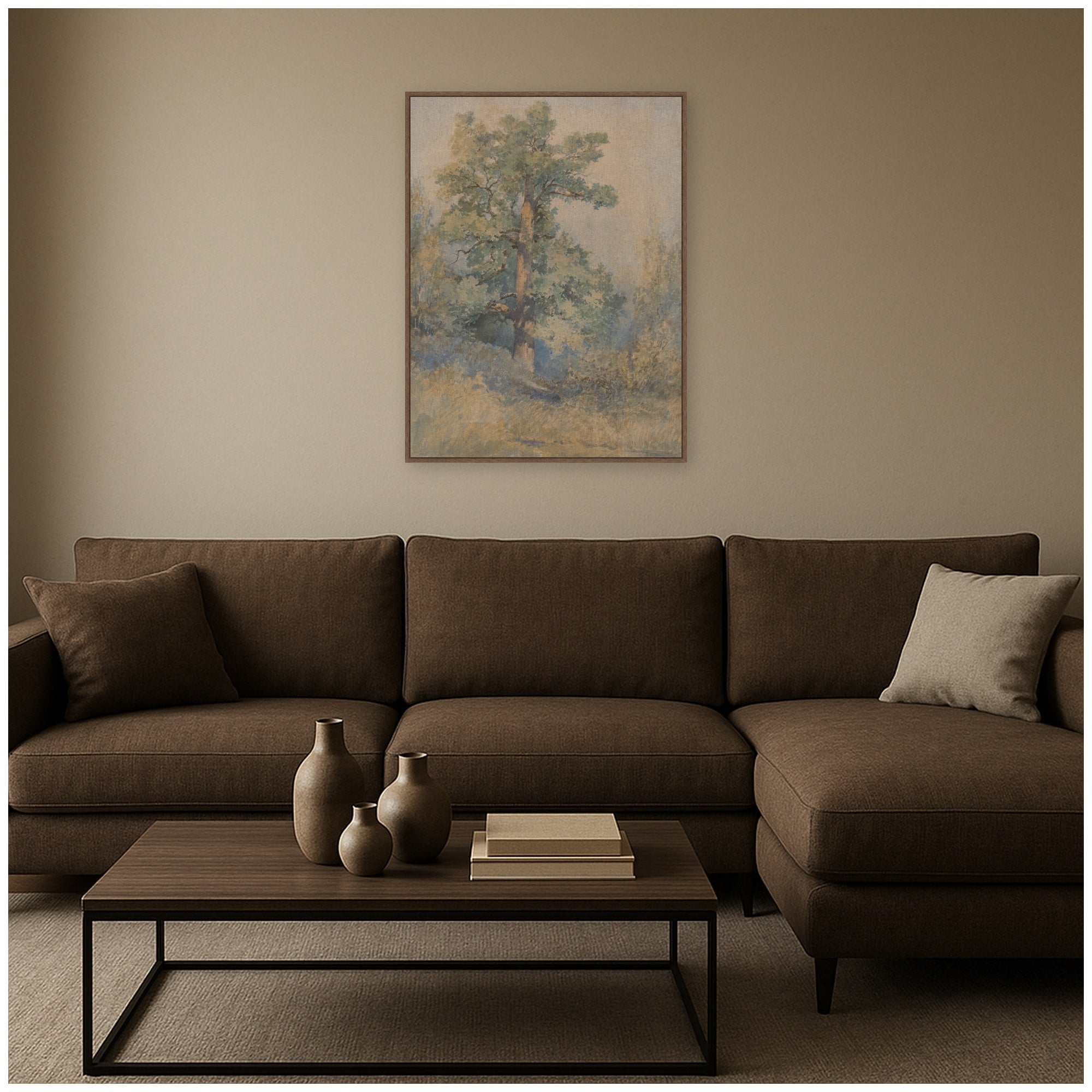 Framed Canvas 32x42 Sylvie Walnut 5
