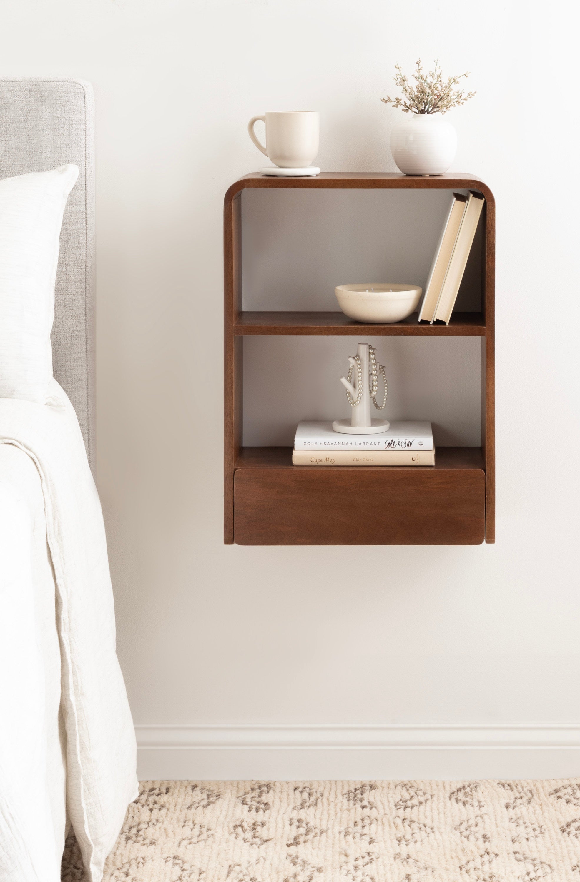 Functional Shelf Walnut Brown 18x24 8