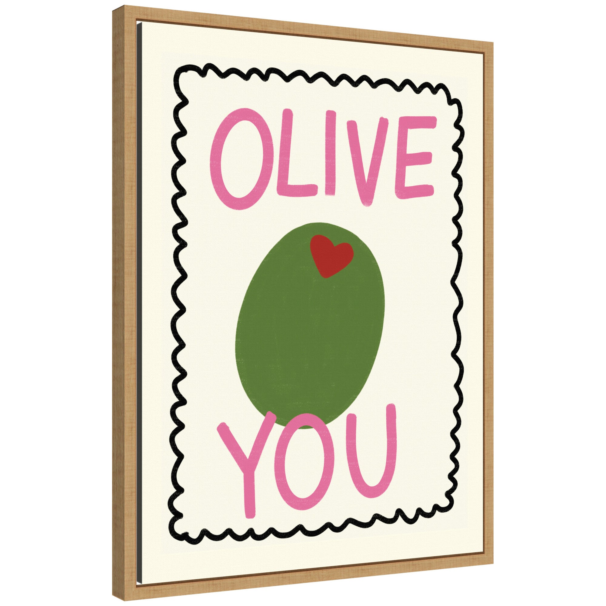 Olive You by Megan Ryan Framed Canvas Wall Art Print