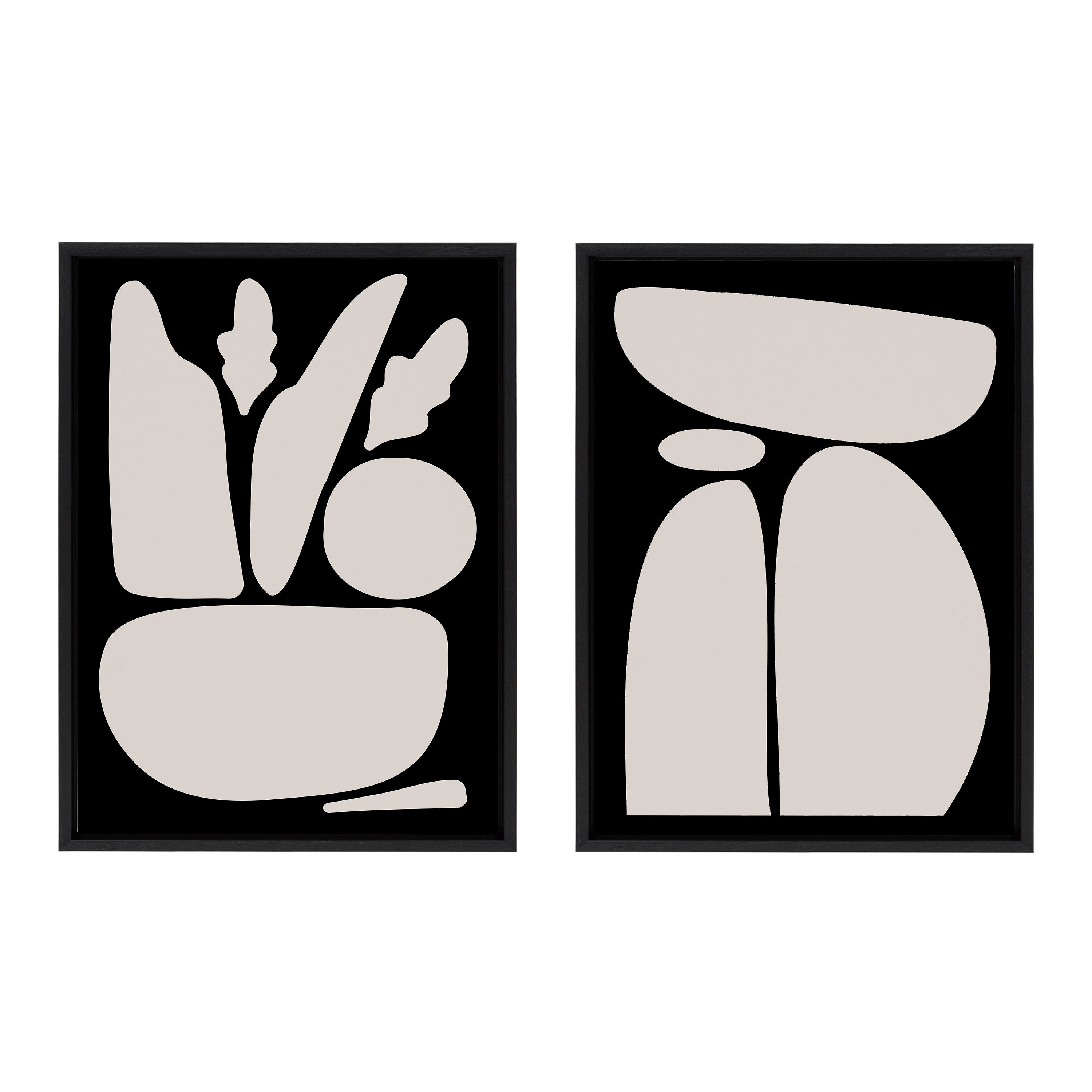 Art Set 2 Piece Set 18x24 Sylvie Black 2