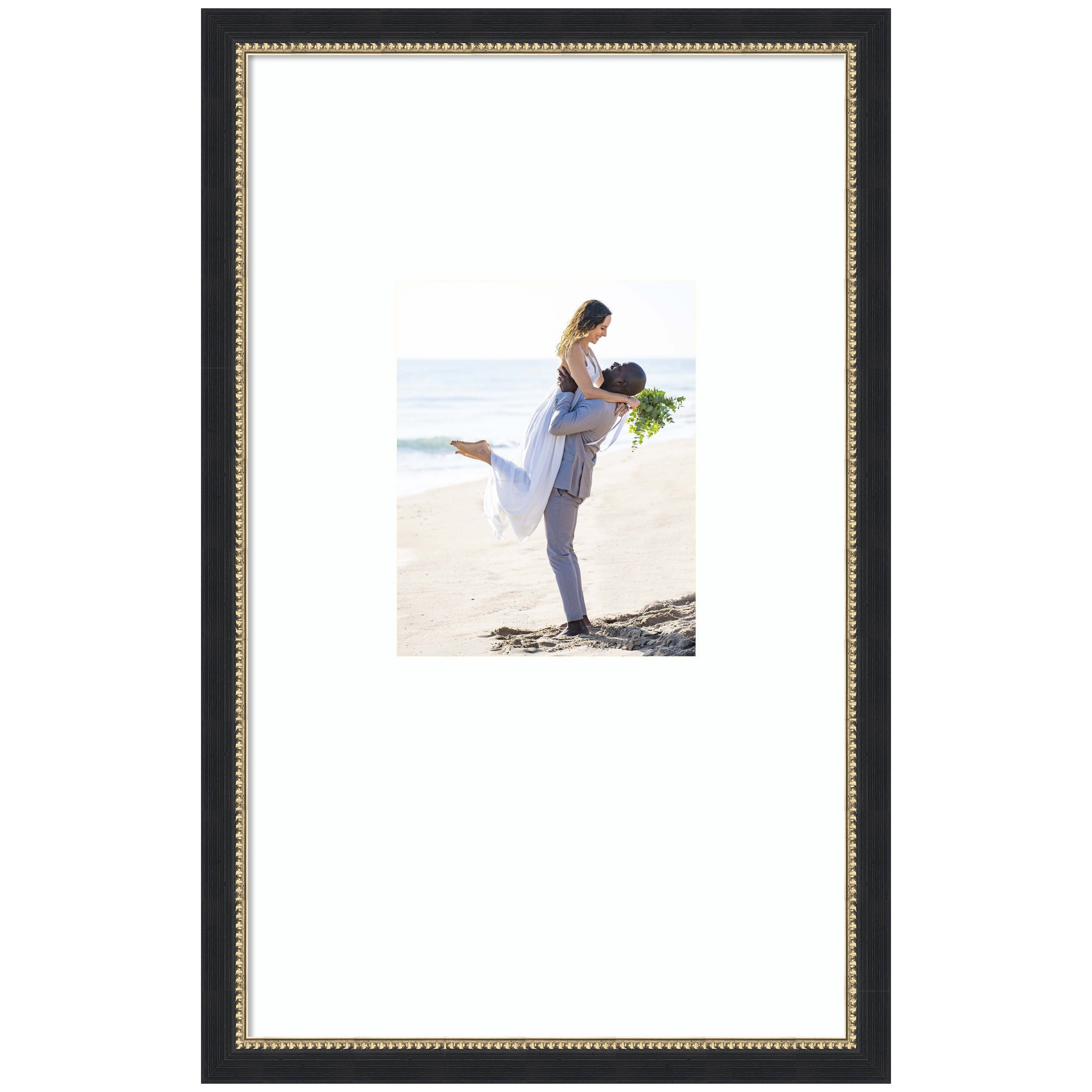 Wall Frame Belmont Black 16x26 matted to 8x10 1