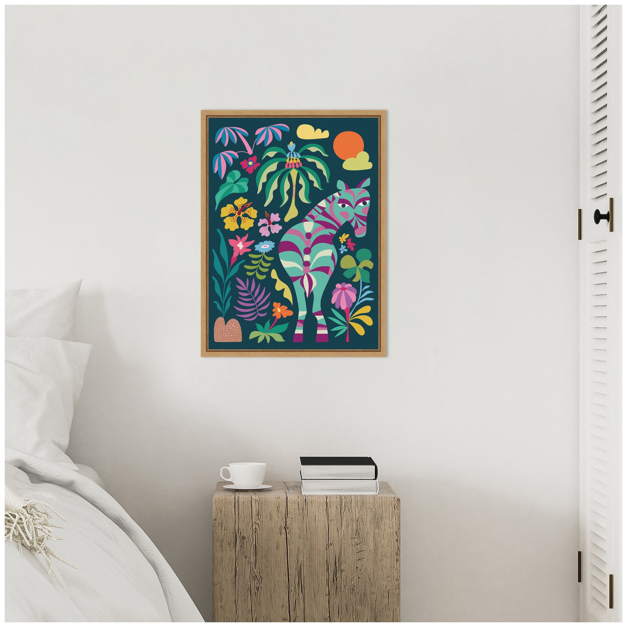 Framed Canvas Sylvie Natural 18x24 7