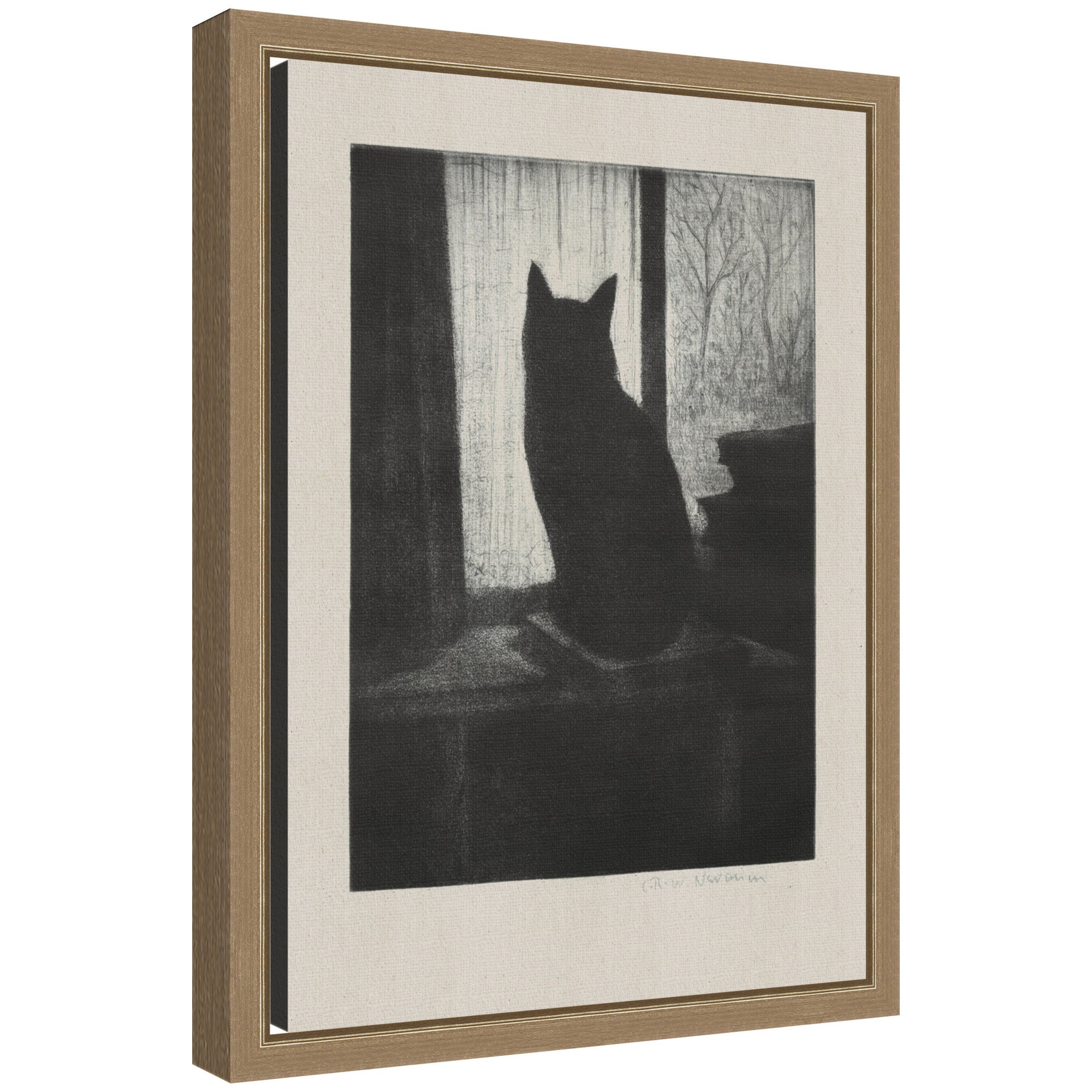Framed Canvas 10x13 Sylvie Dark Gold 1