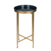 Tea Table Gold Navy Blue 14x14x26 2