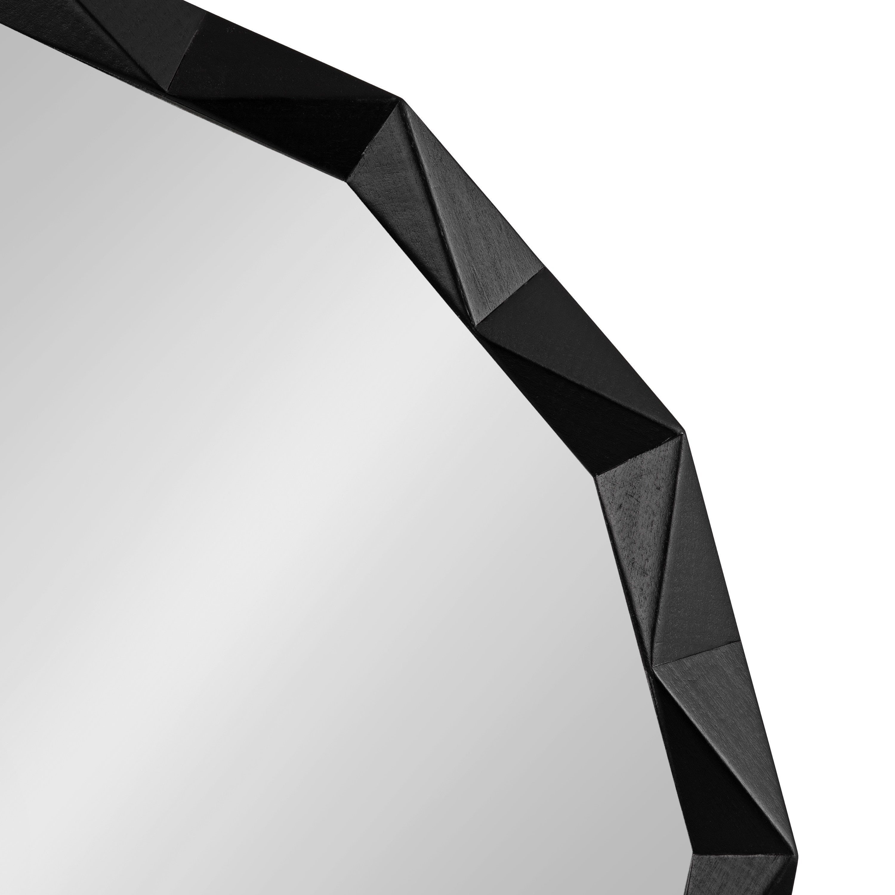Round Mirror Black 26x26 3