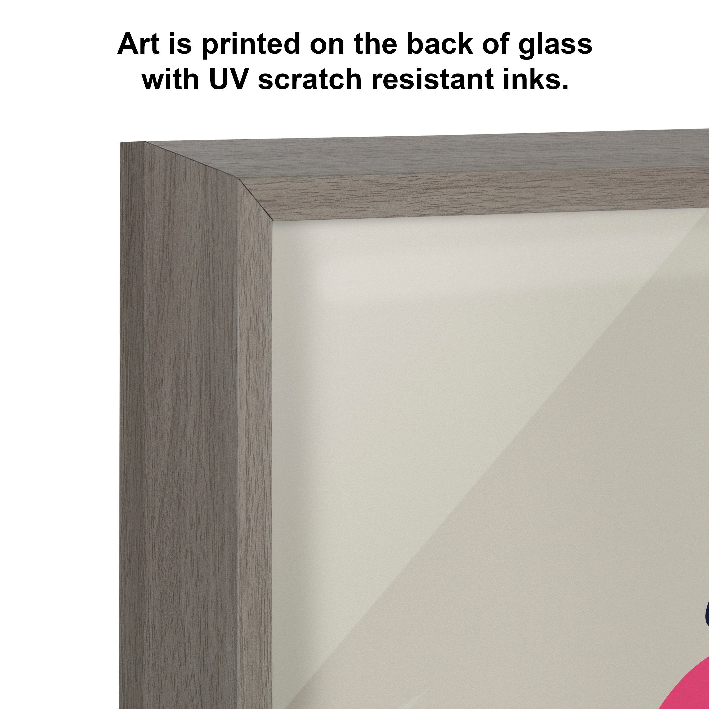 Blake Mid Century Modern Llama in the Tub Framed Printed Glass by Rachel Lee of My Dream Wall