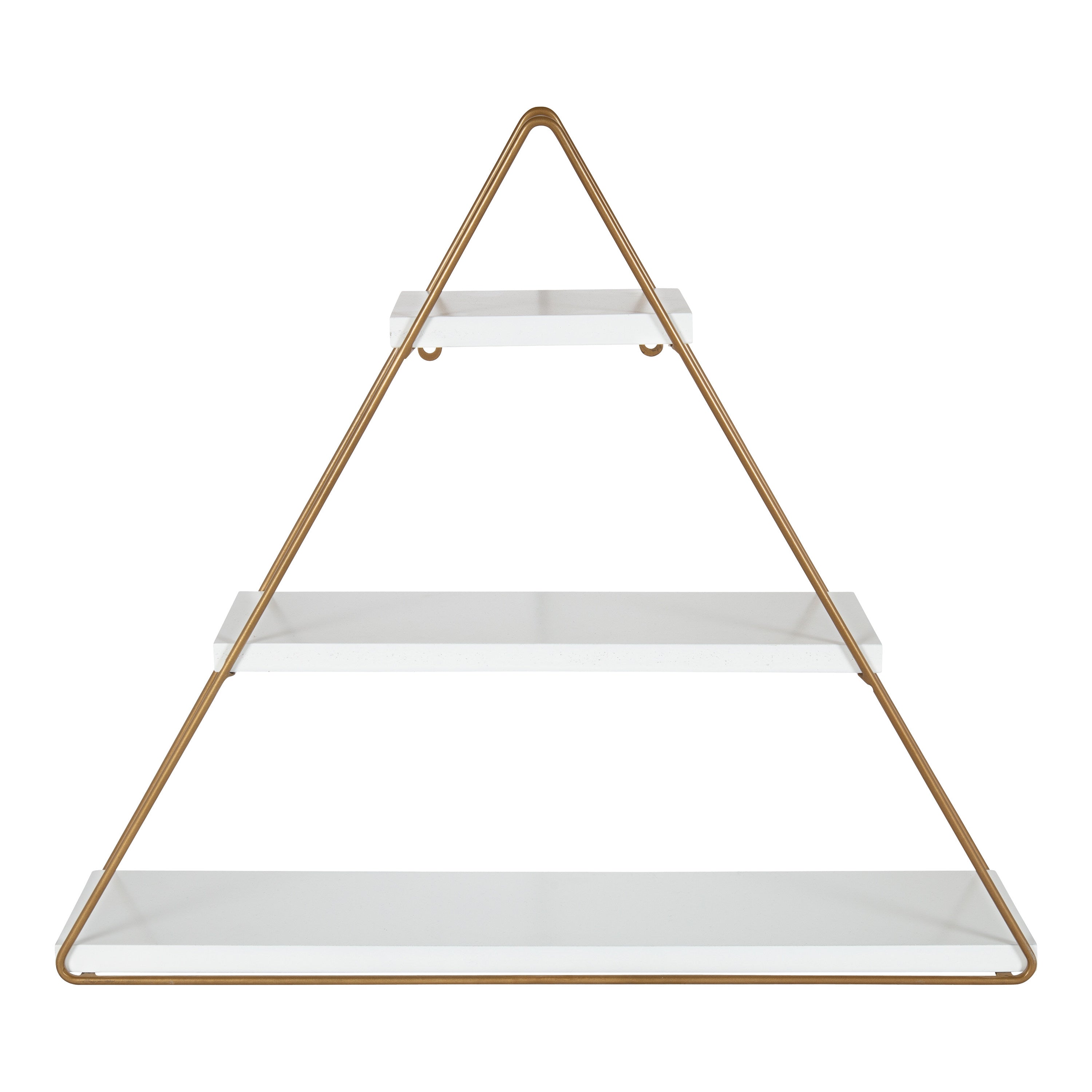 Accent Shelf White Gold 3 Shelves 3