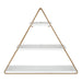 Accent Shelf White Gold 3 Shelves 3