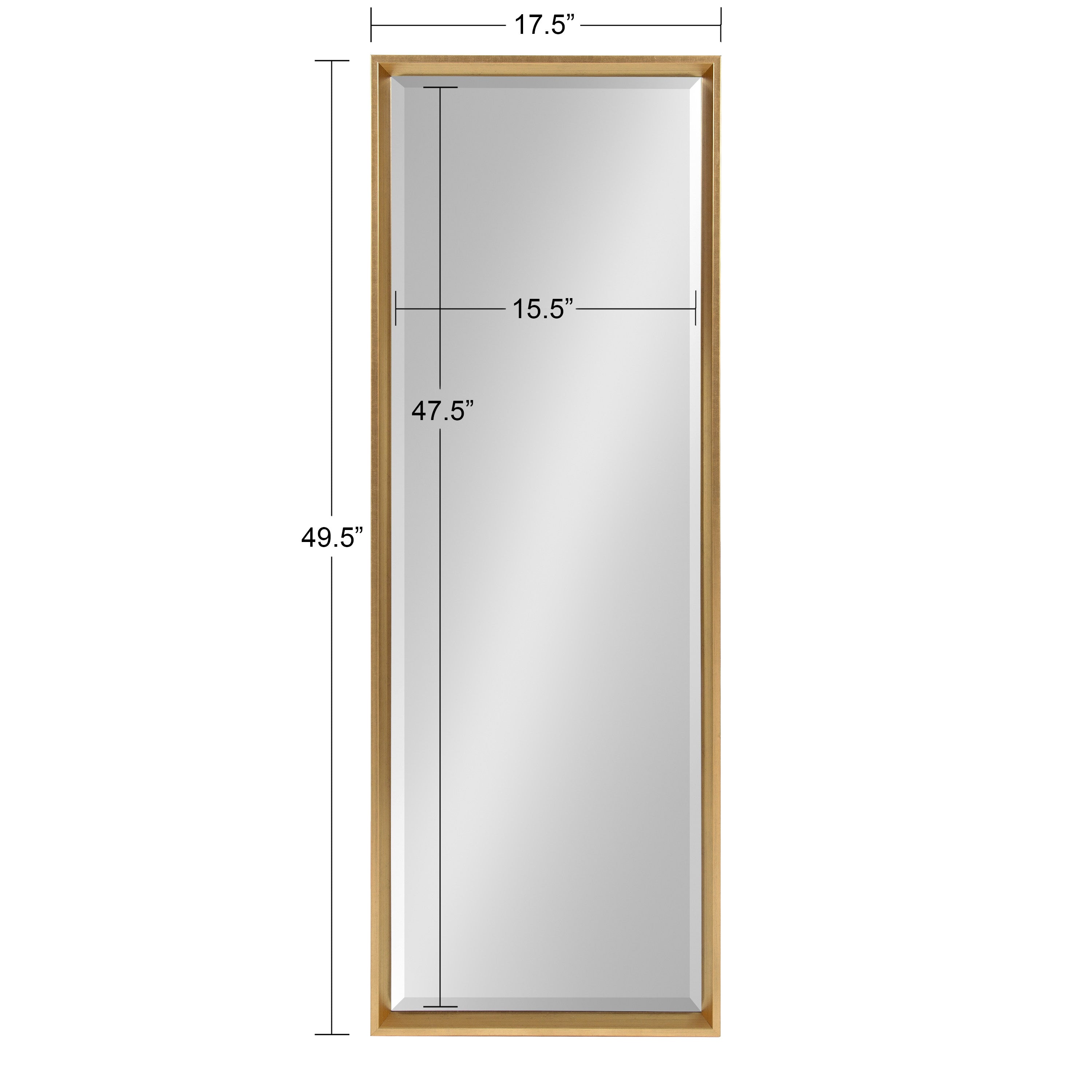 Full Length Mirror Gold 17.5x49.5 5