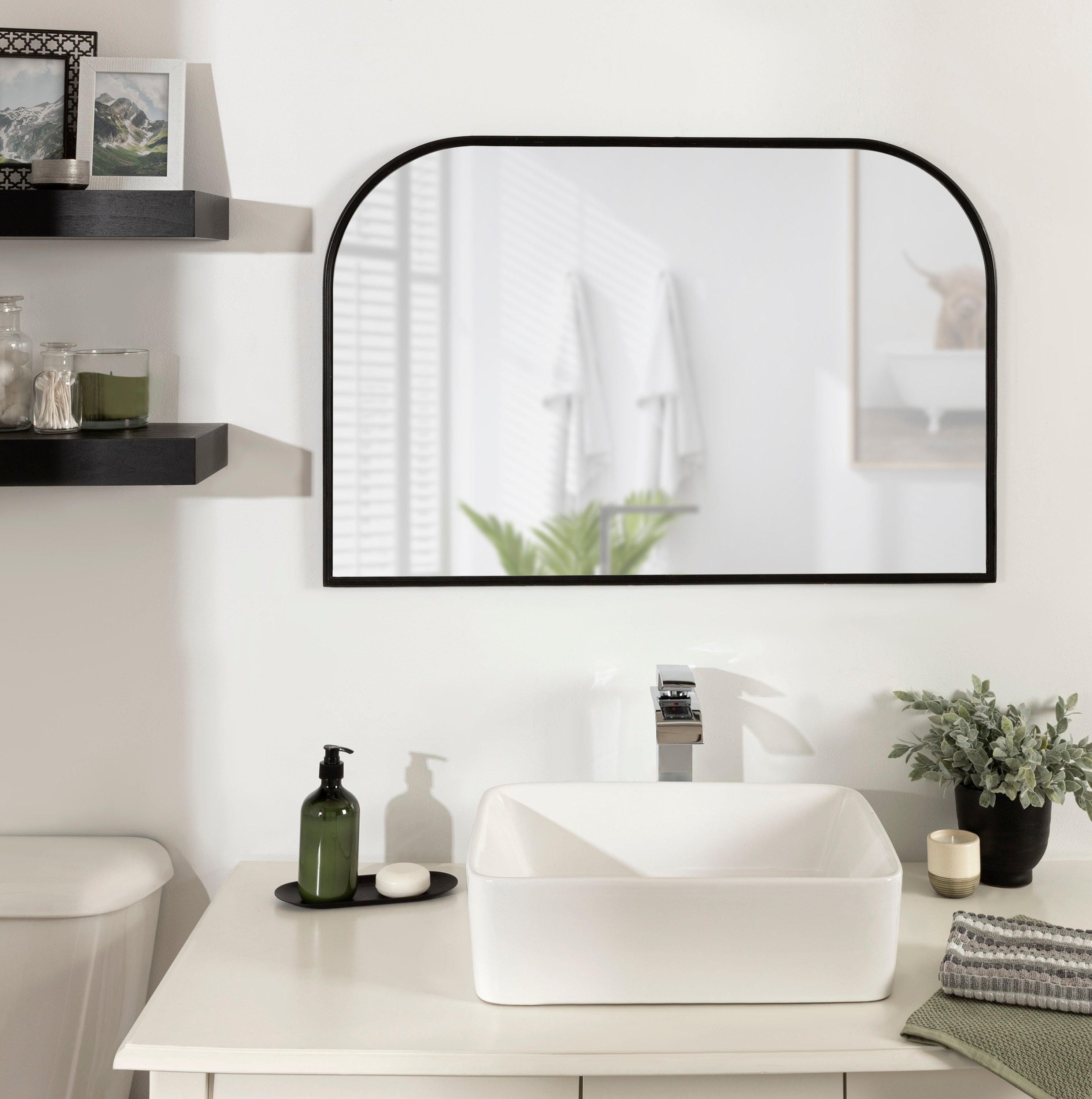 Arch Mirror Black 36x24 6