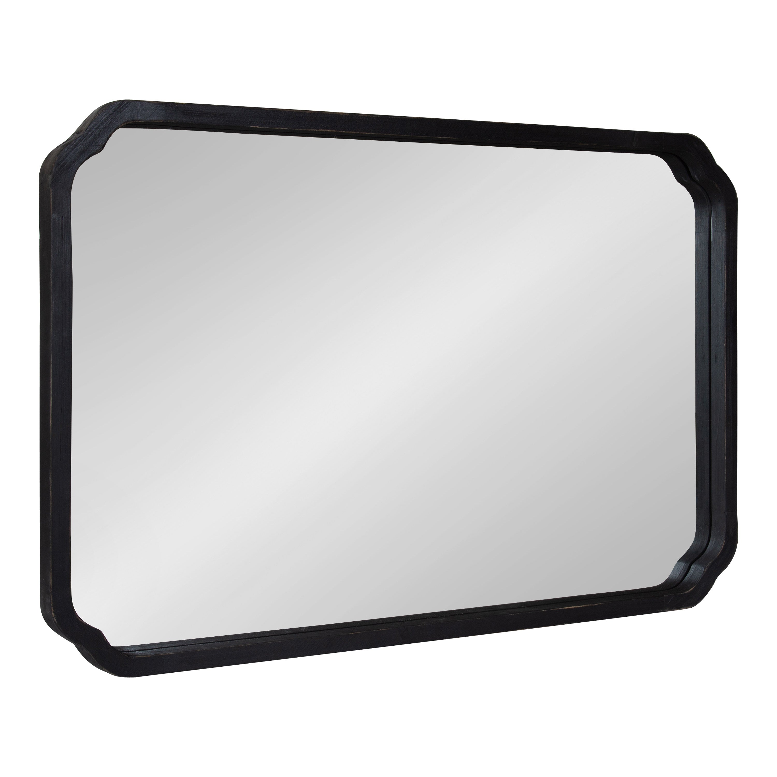 Scallop Mirror Black 24x36 6