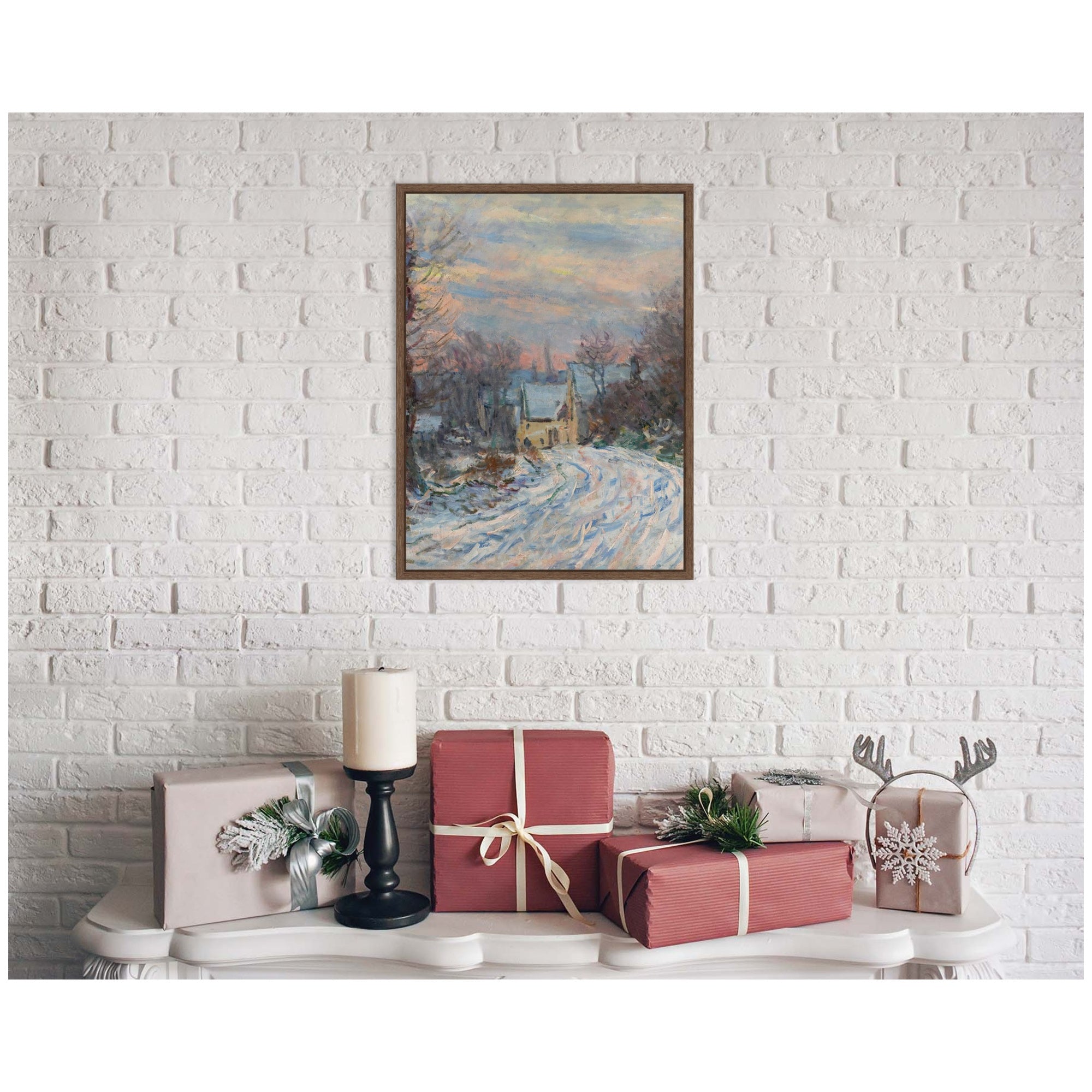 Framed Canvas Sylvie Walnut 18x24 5