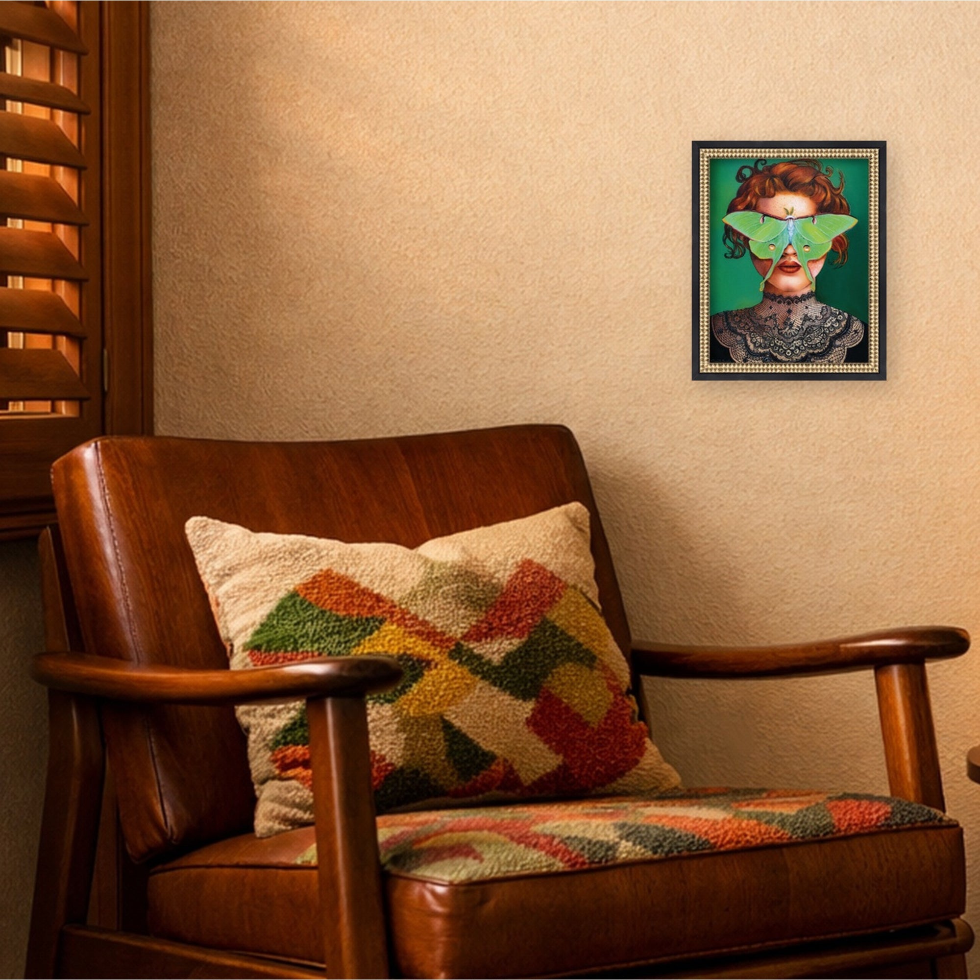 Mounted Canvas Castellan Black 13x16 6
