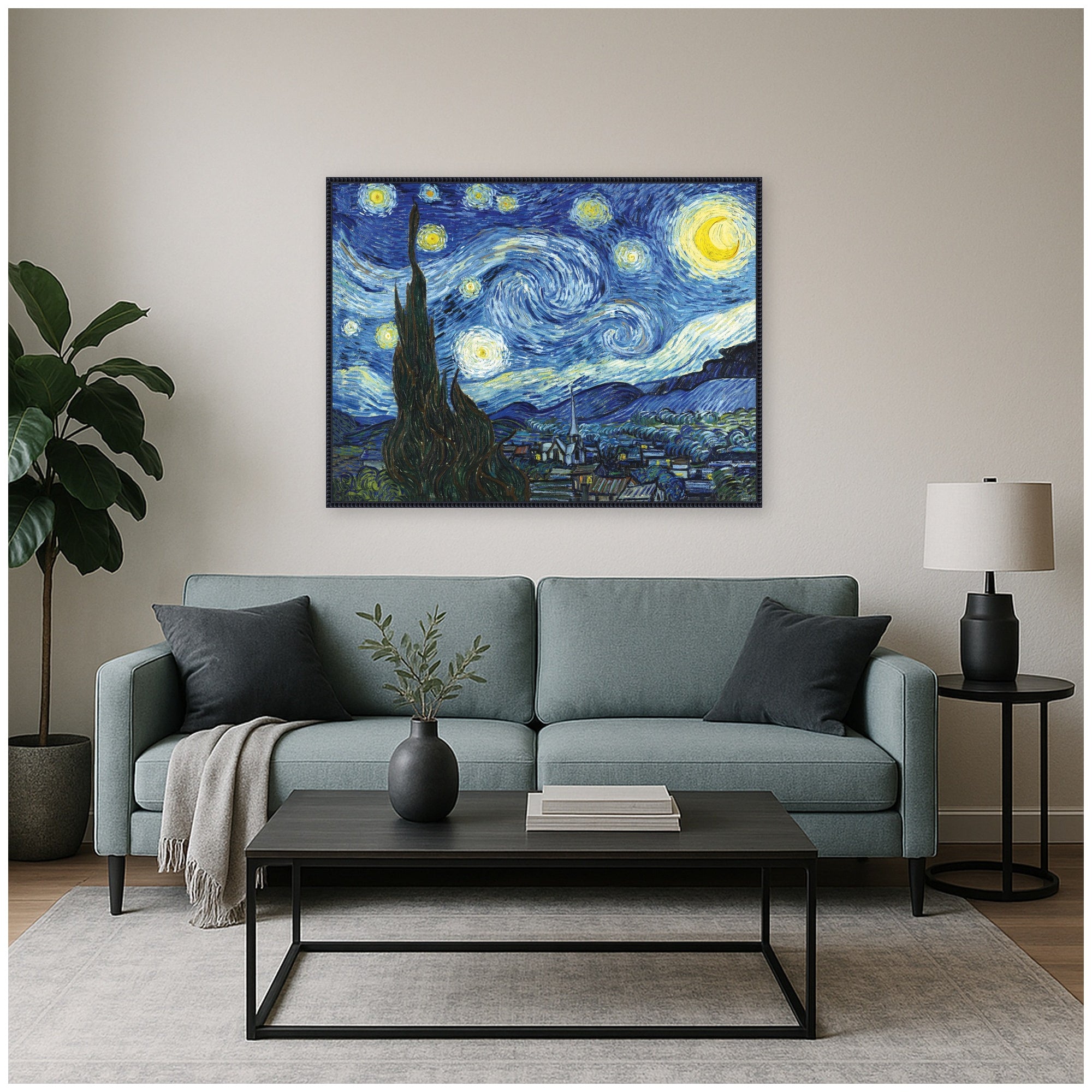 Framed Canvas 42x32 Sylvie Beaded Black 7