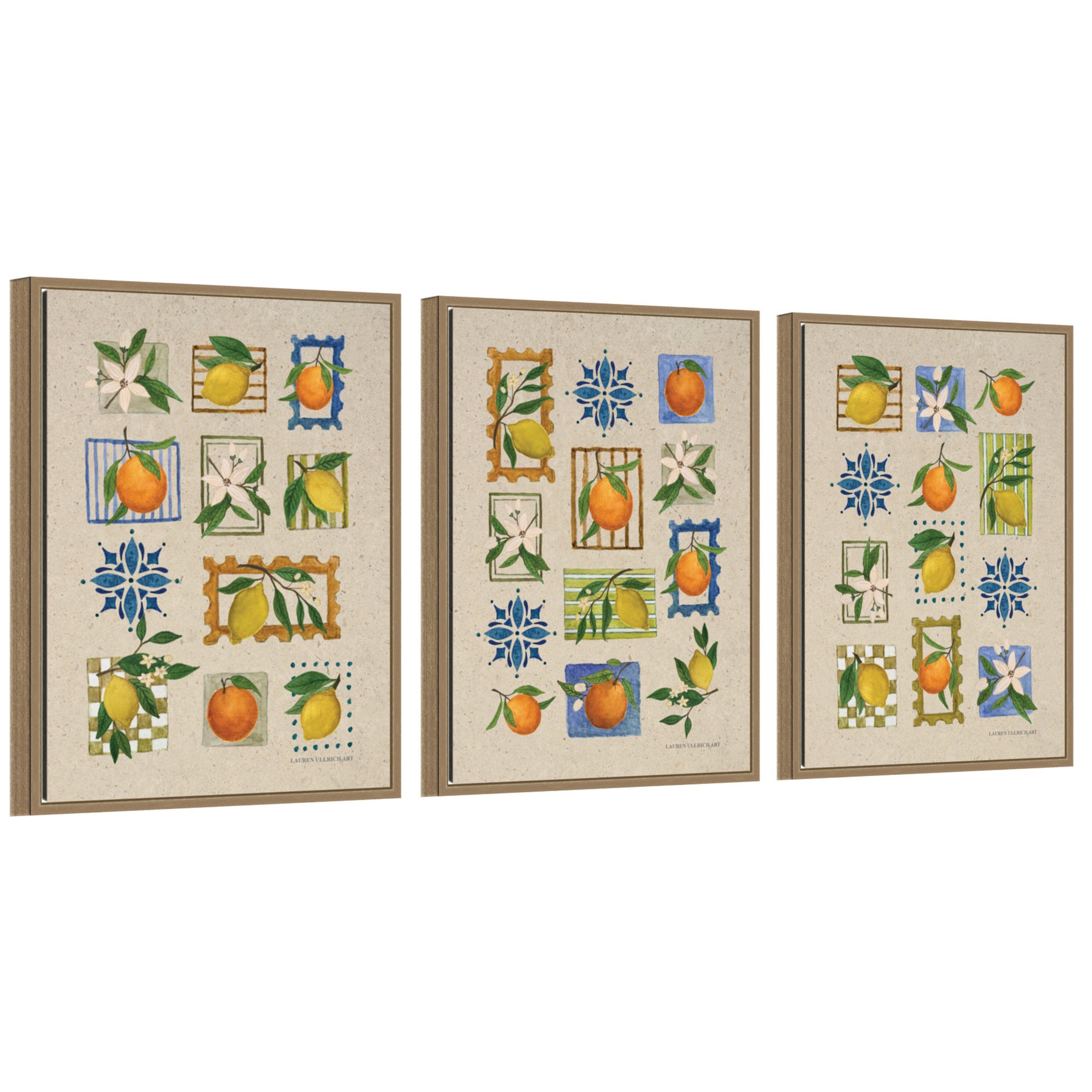Art Set Sylvie Dark Gold 3 Piece Set 18x24 1