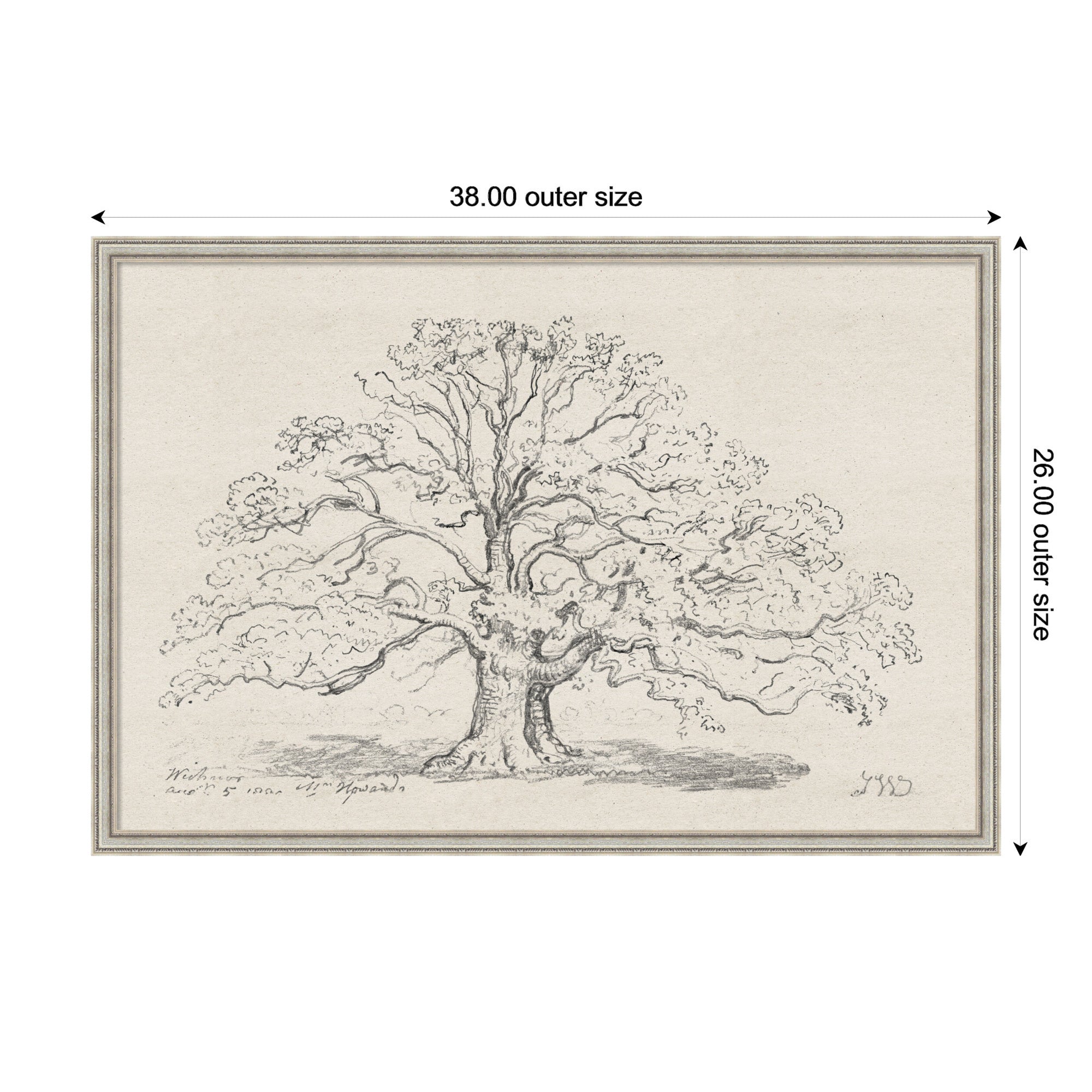 Mounted Canvas 38 x 26 Cordelia Silver 2