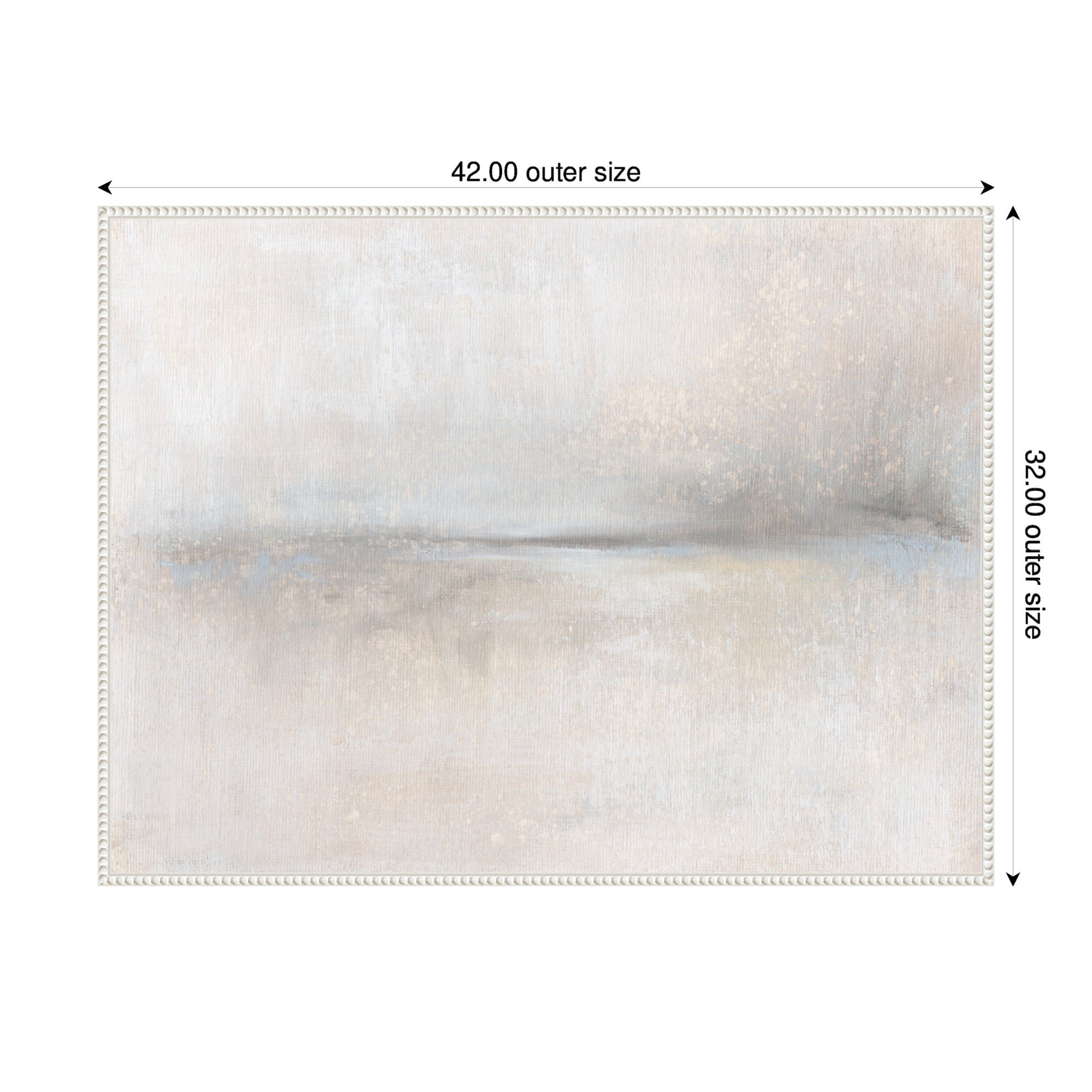 Framed Canvas 42x32 Sylvie Beaded White 2