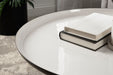 Coffee Table White Black 25" Diameter 6