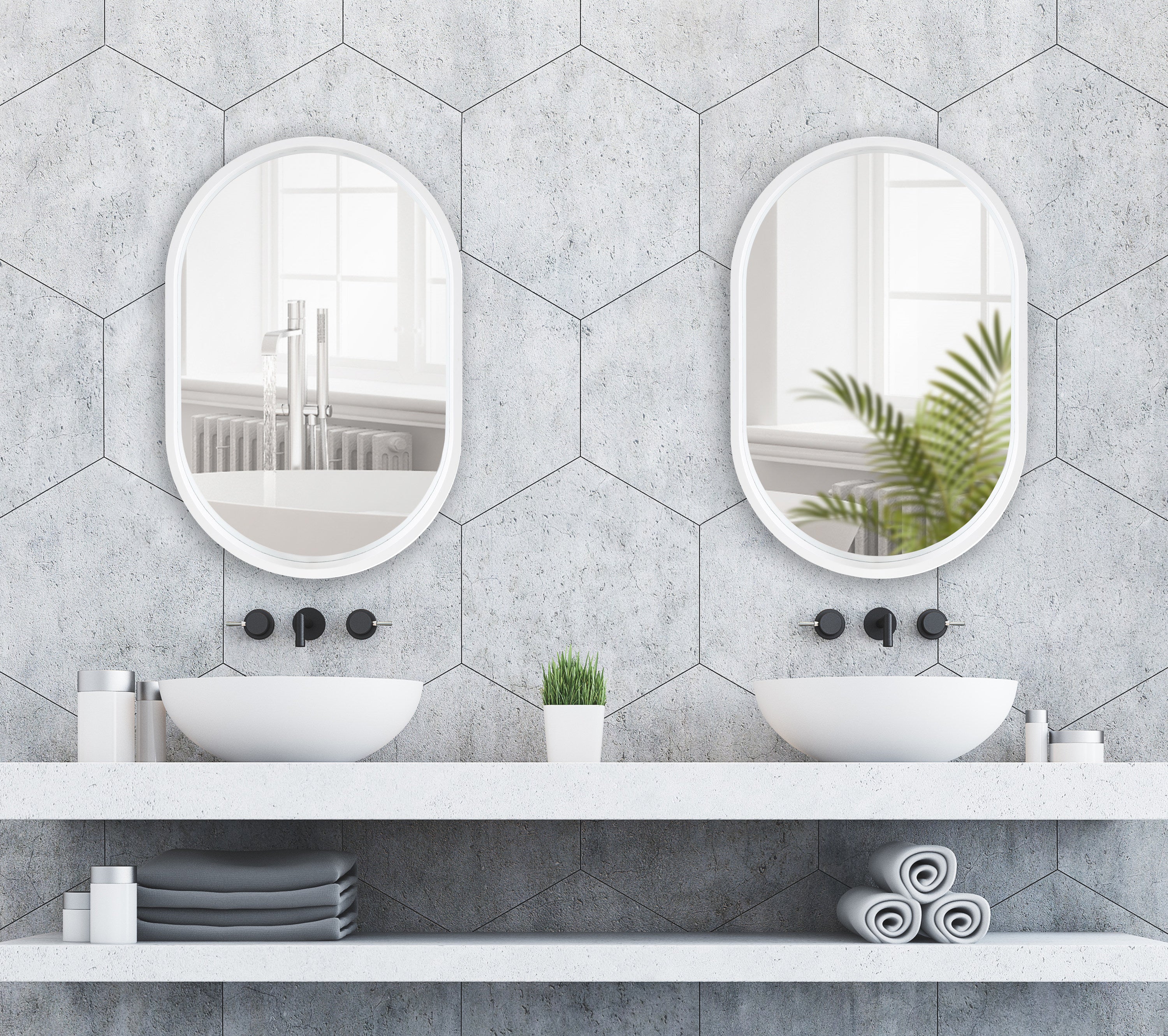 Capsule Mirror White 20x30 8