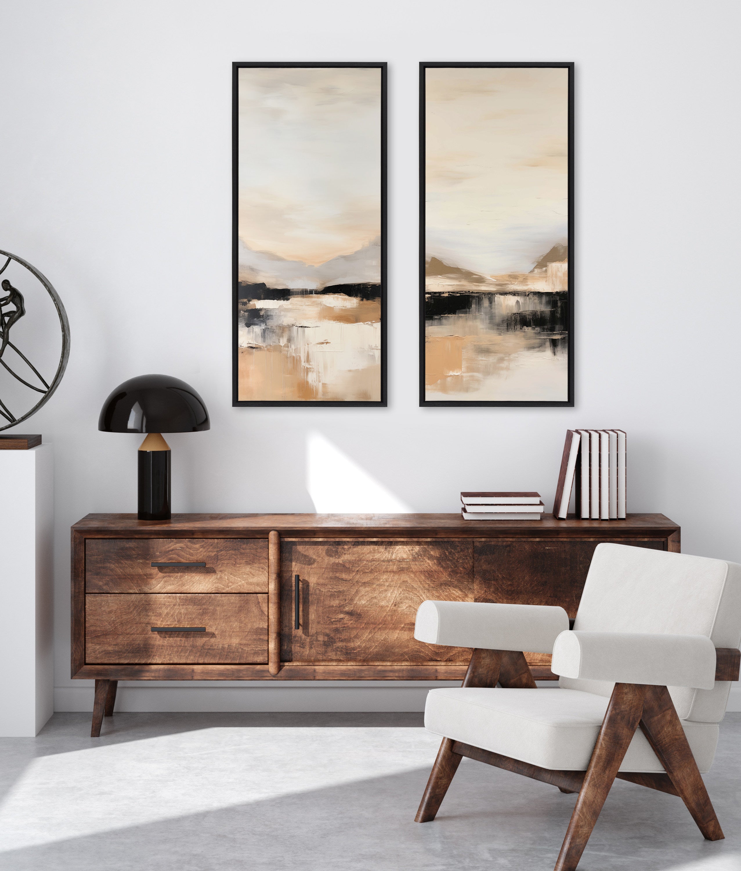 Framed Canvas Sylvie Black 18x40 6