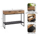 Console Table Black Natural 36x13x31 2