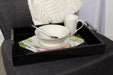 Single Tray Black Silver 17x13 4