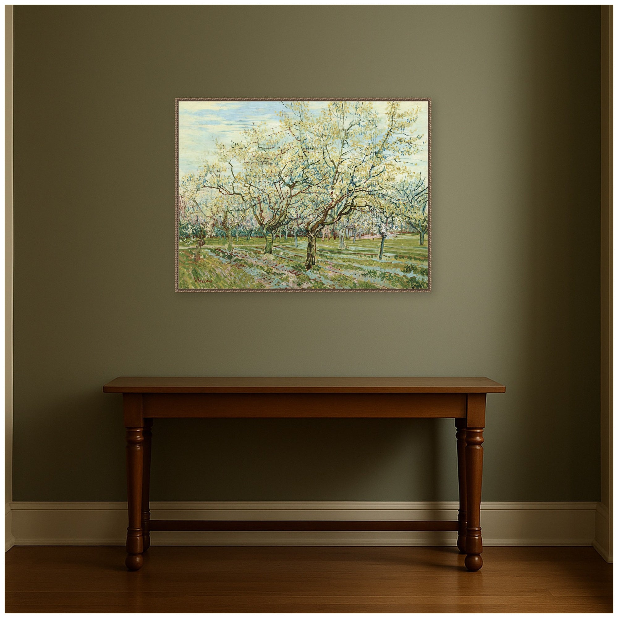 Framed Canvas 42x32 Sylvie Beaded Dark Gold 6