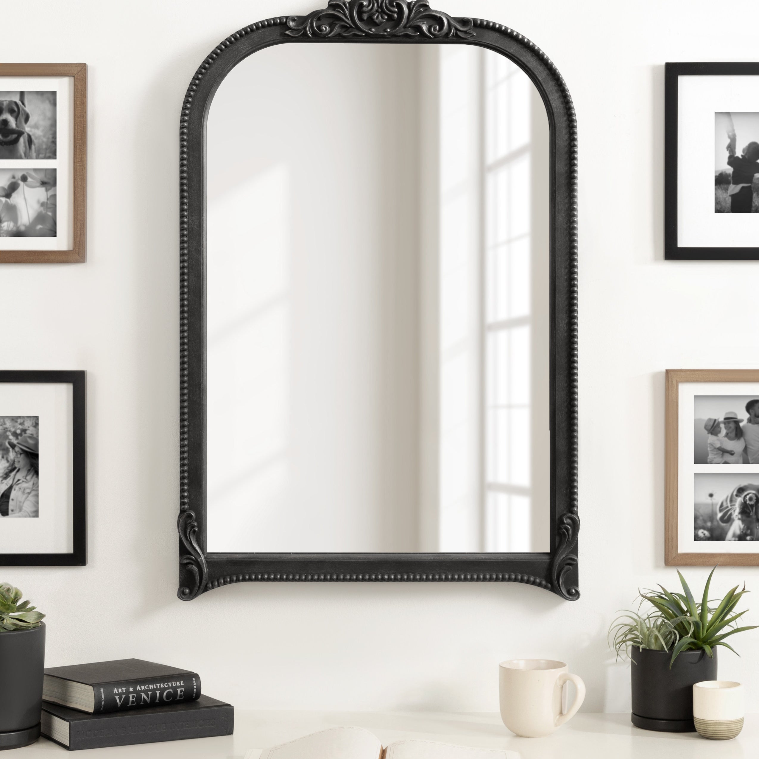 Arch Mirror 24x38 Black 6