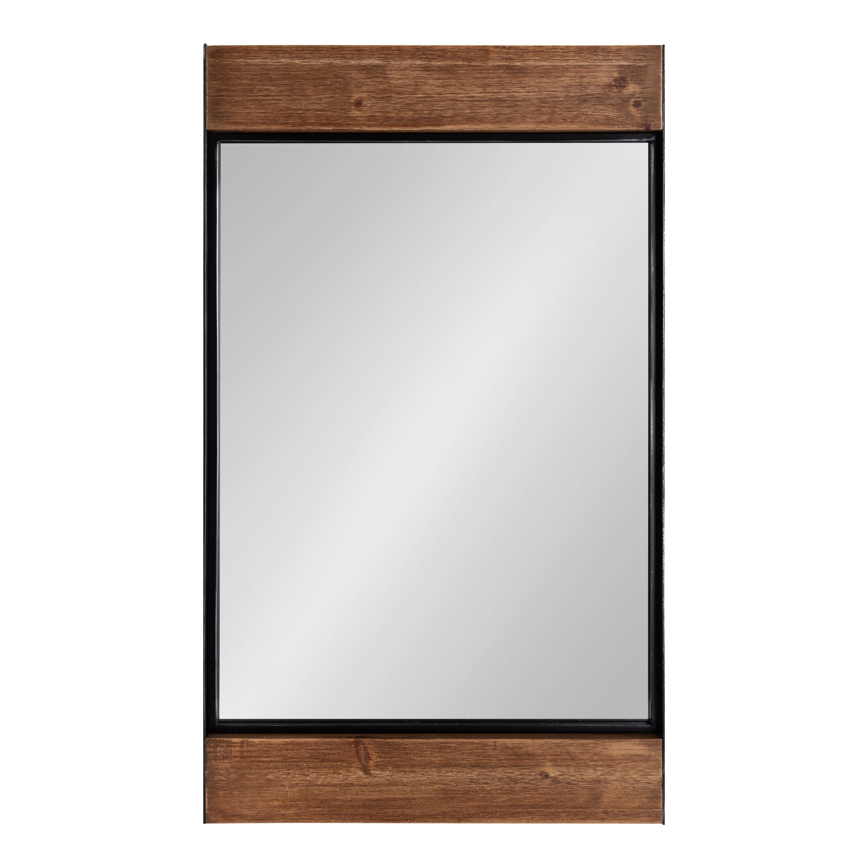 Rectangle Mirror Rustic Brown Black 20x36 2