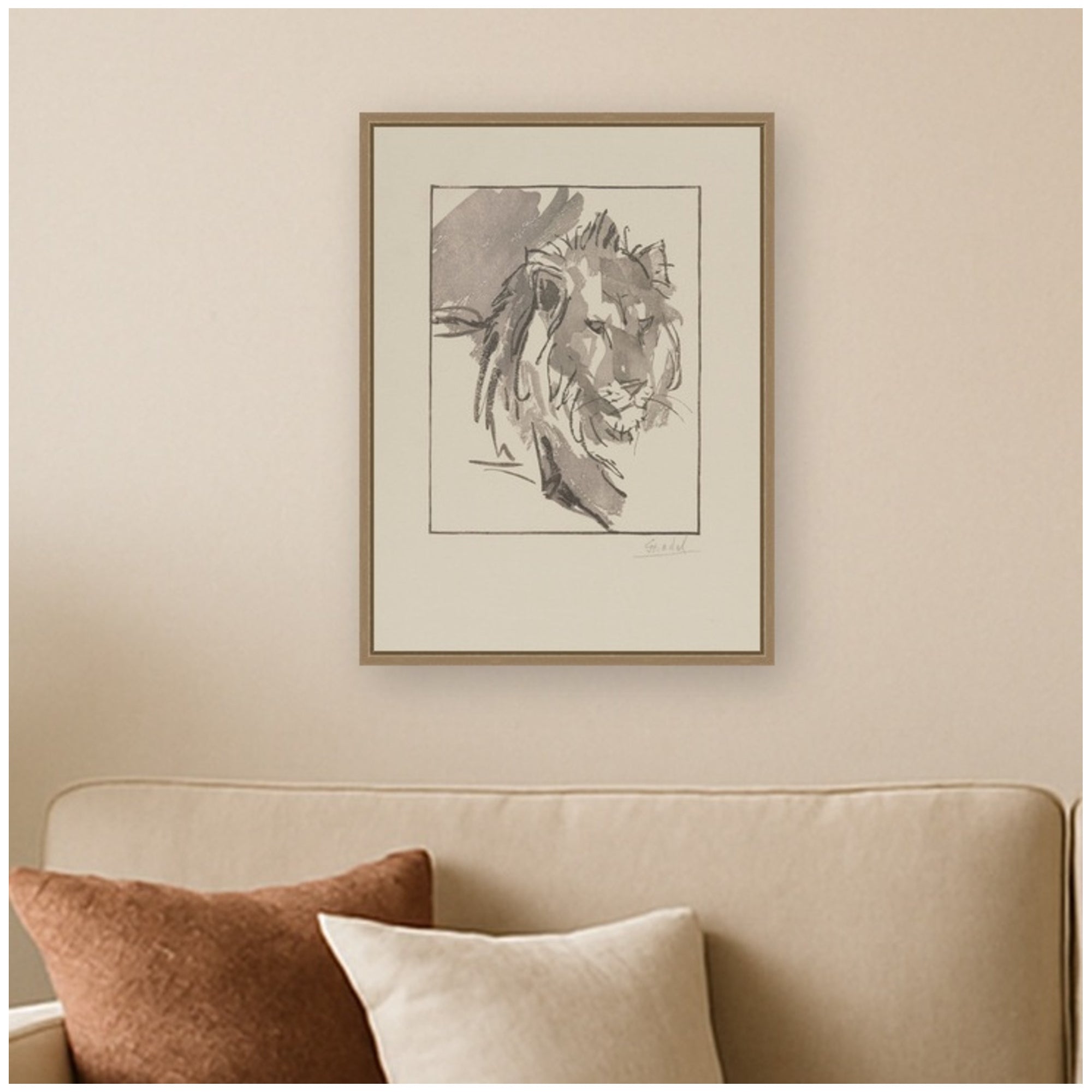 Framed Canvas 18x24 Sylvie Dark Gold 6