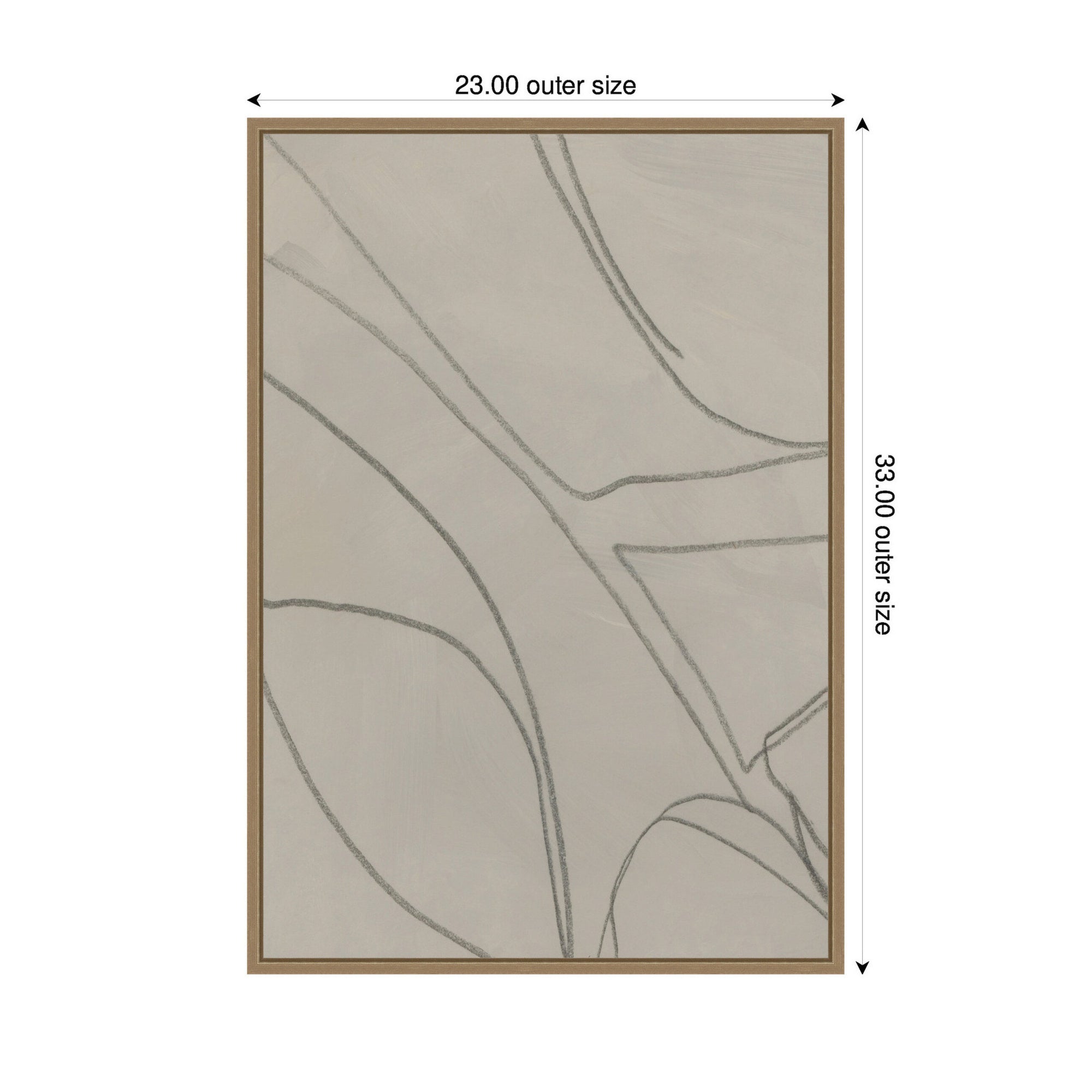 Framed Canvas Sylvie Dark Gold 23x33 2
