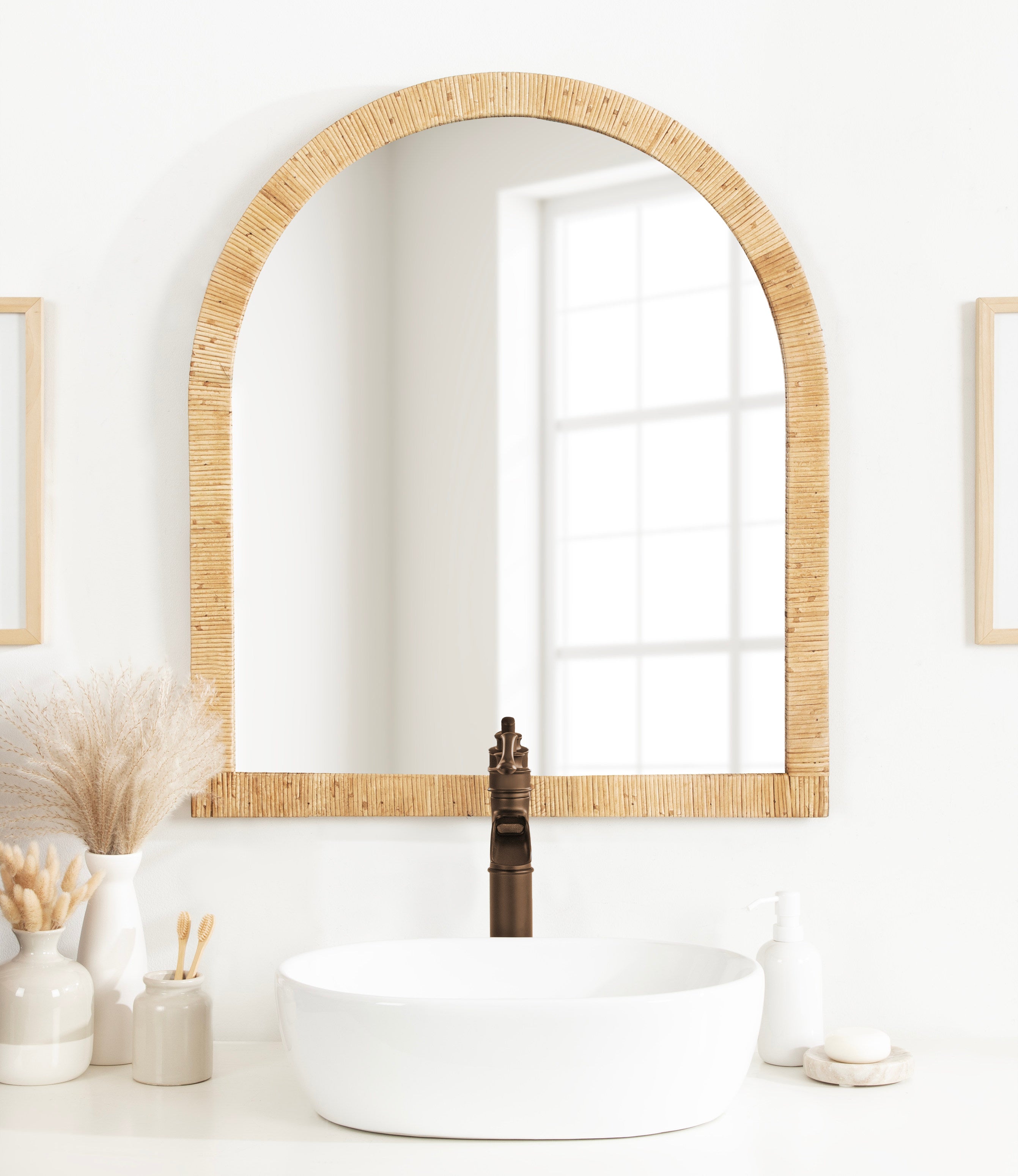 Arch Mirror 28x32 Natural 6