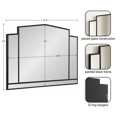 Irregular Mirror Black 32x25 2
