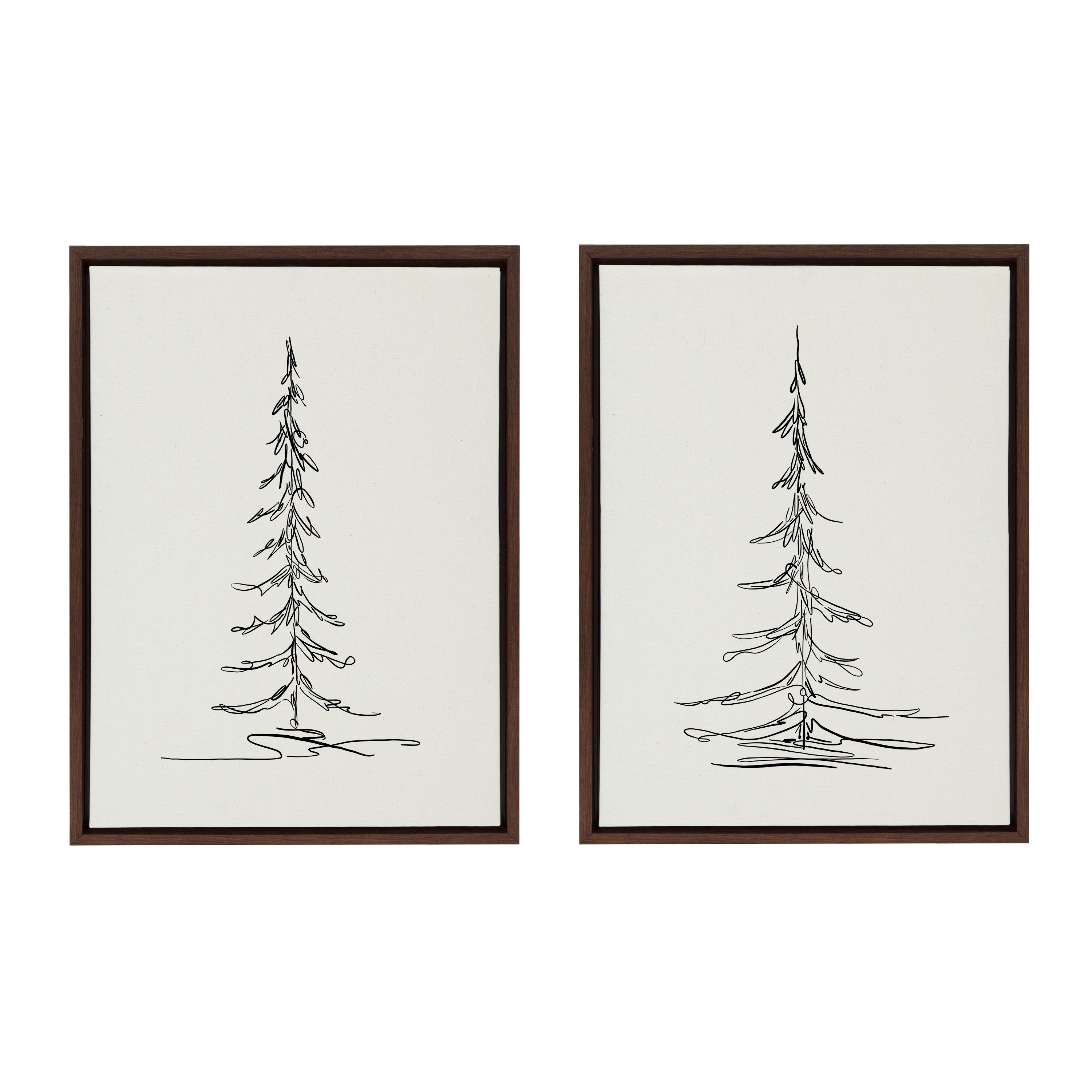 Art Set 2 Piece Set 18x24 Sylvie Walnut 1