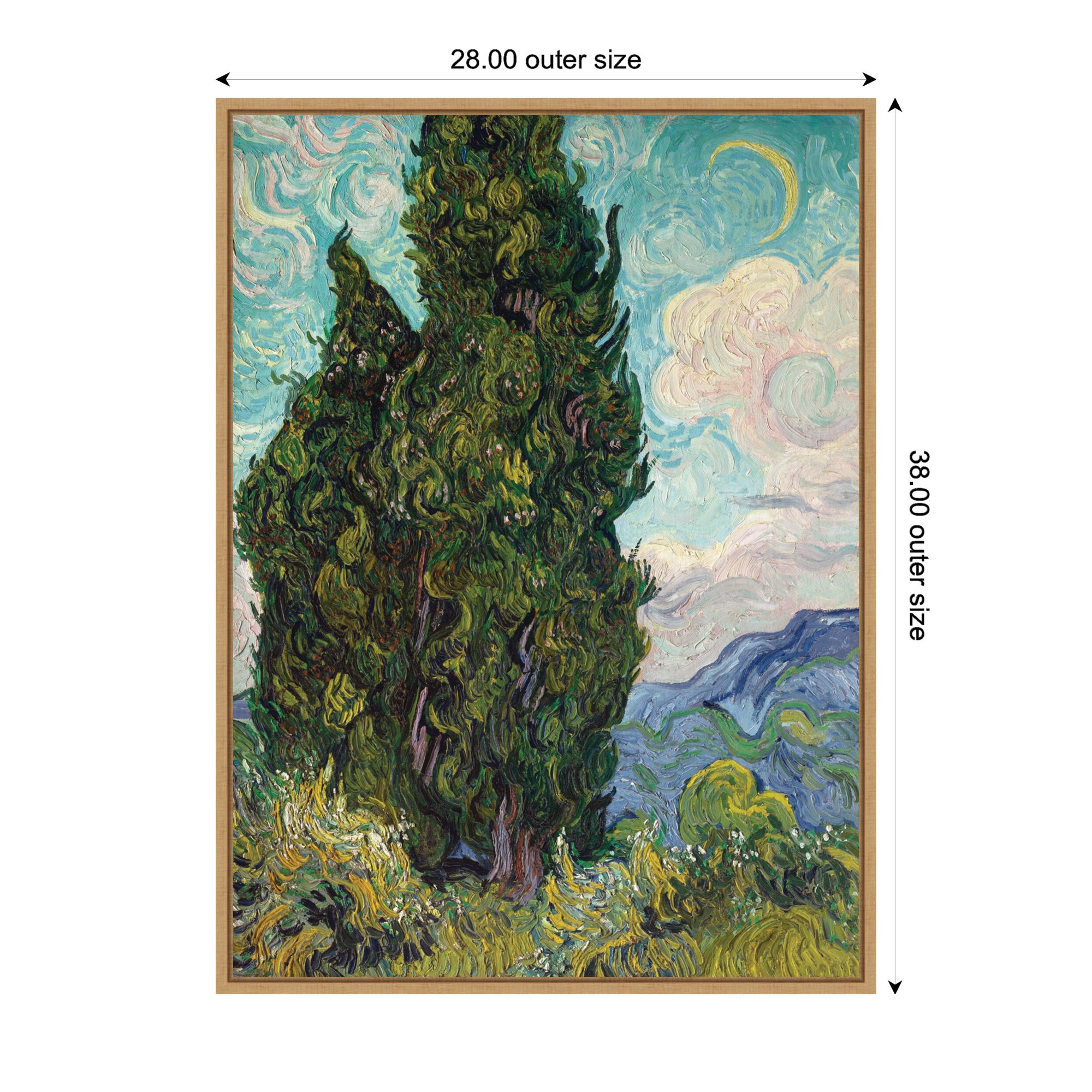 Framed Canvas 28x38 Sylvie Natural 2