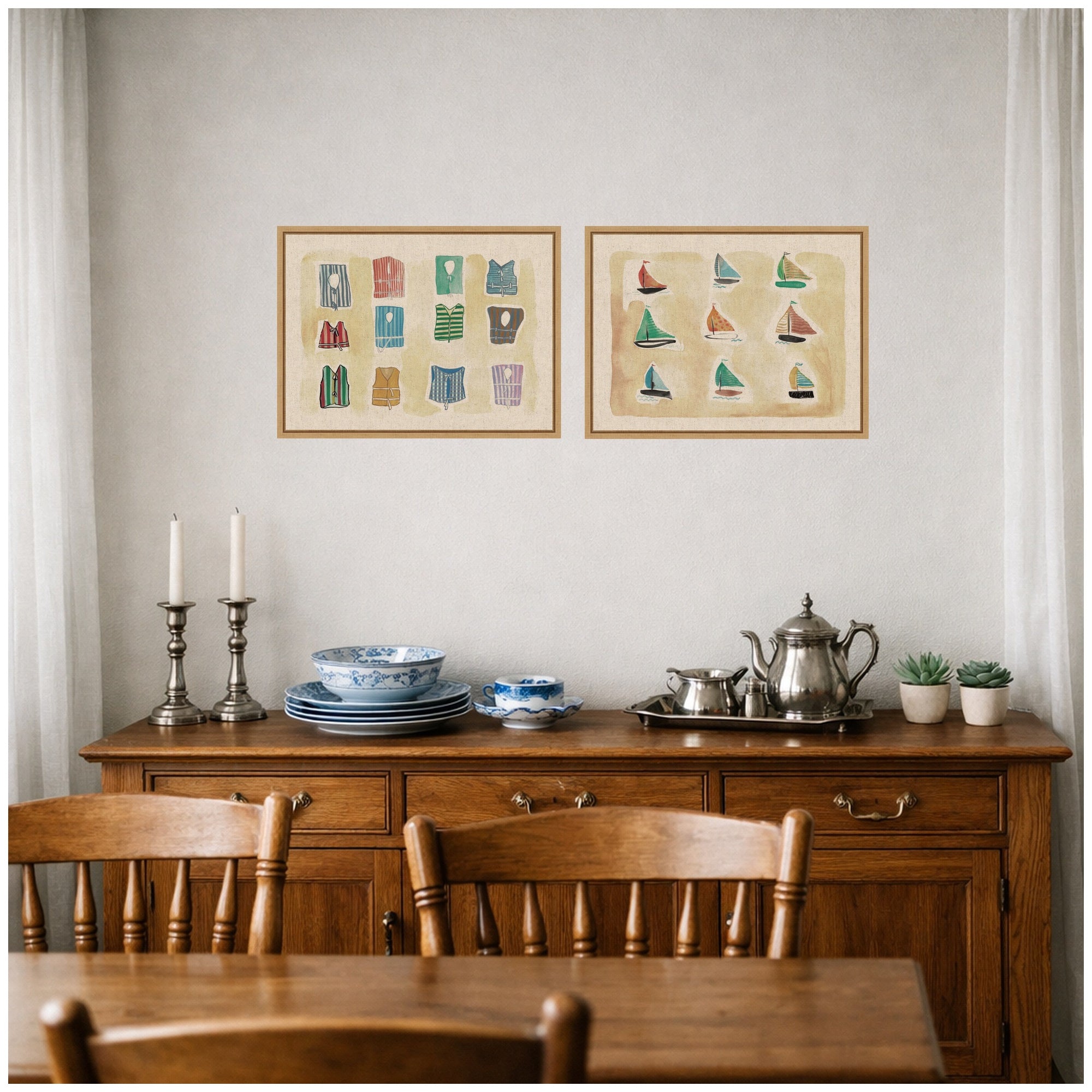 Art Set Sylvie Natural 2 Piece Set 18x24 5