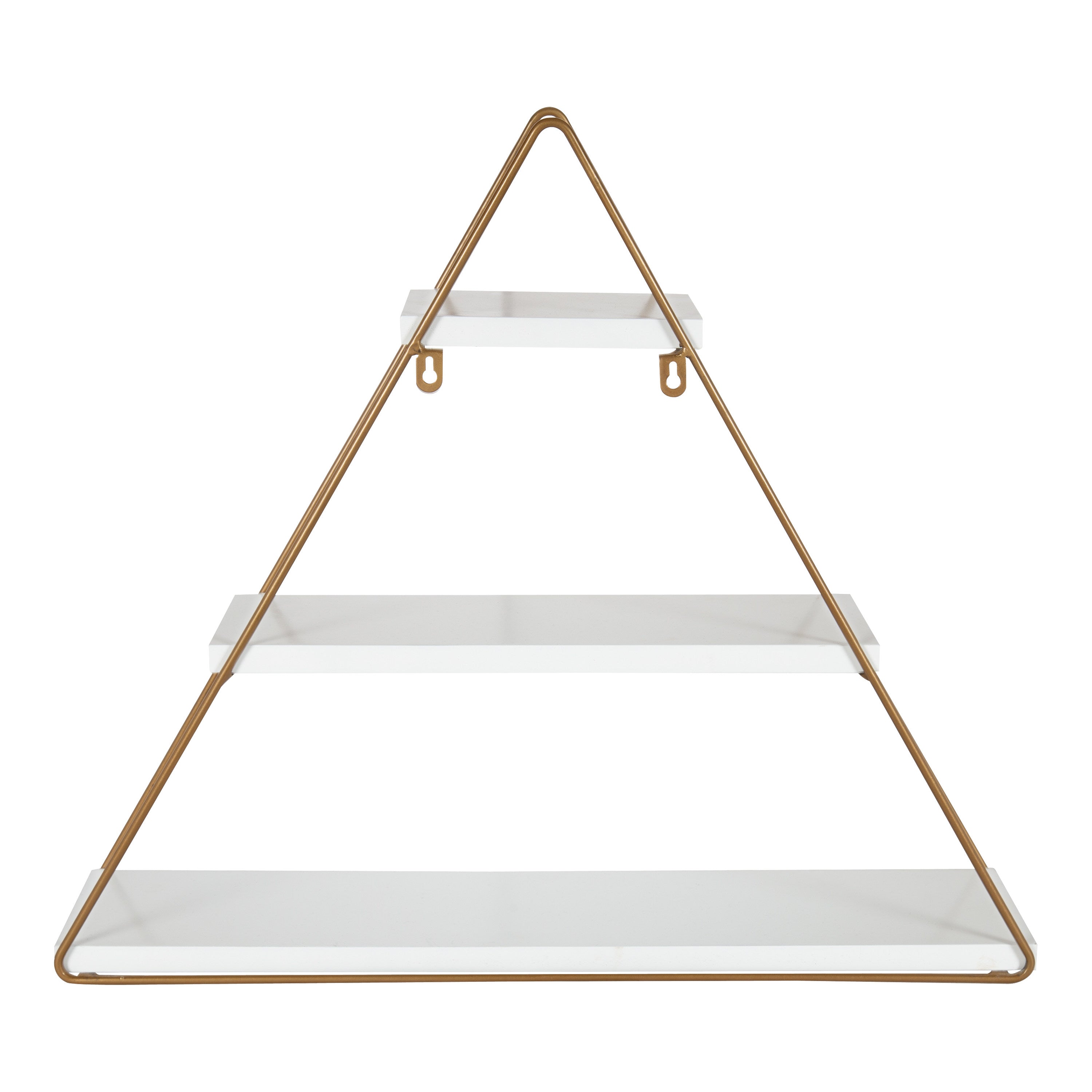 Accent Shelf White Gold 3 Shelves 5