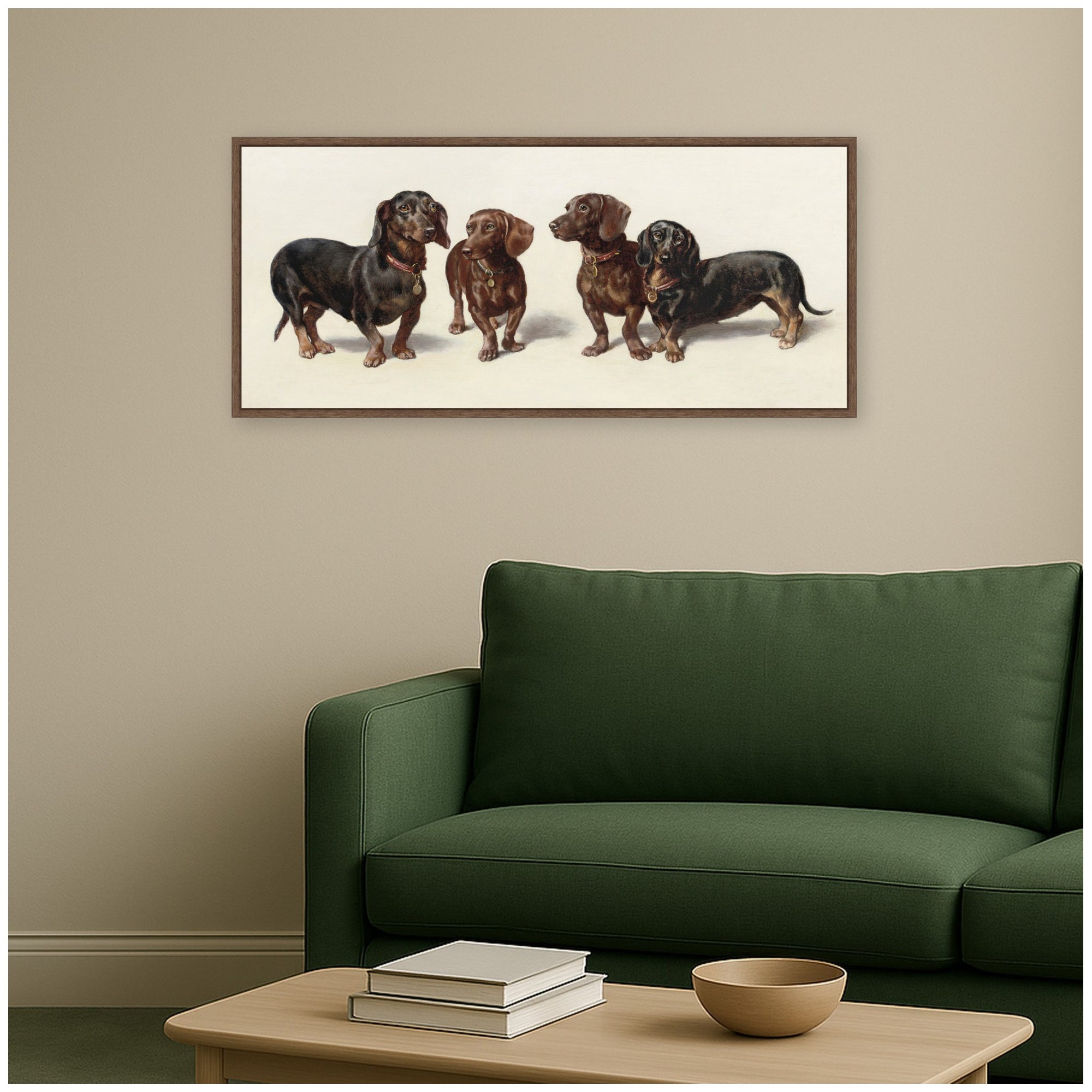 Framed Canvas 40x18 Sylvie Walnut 5