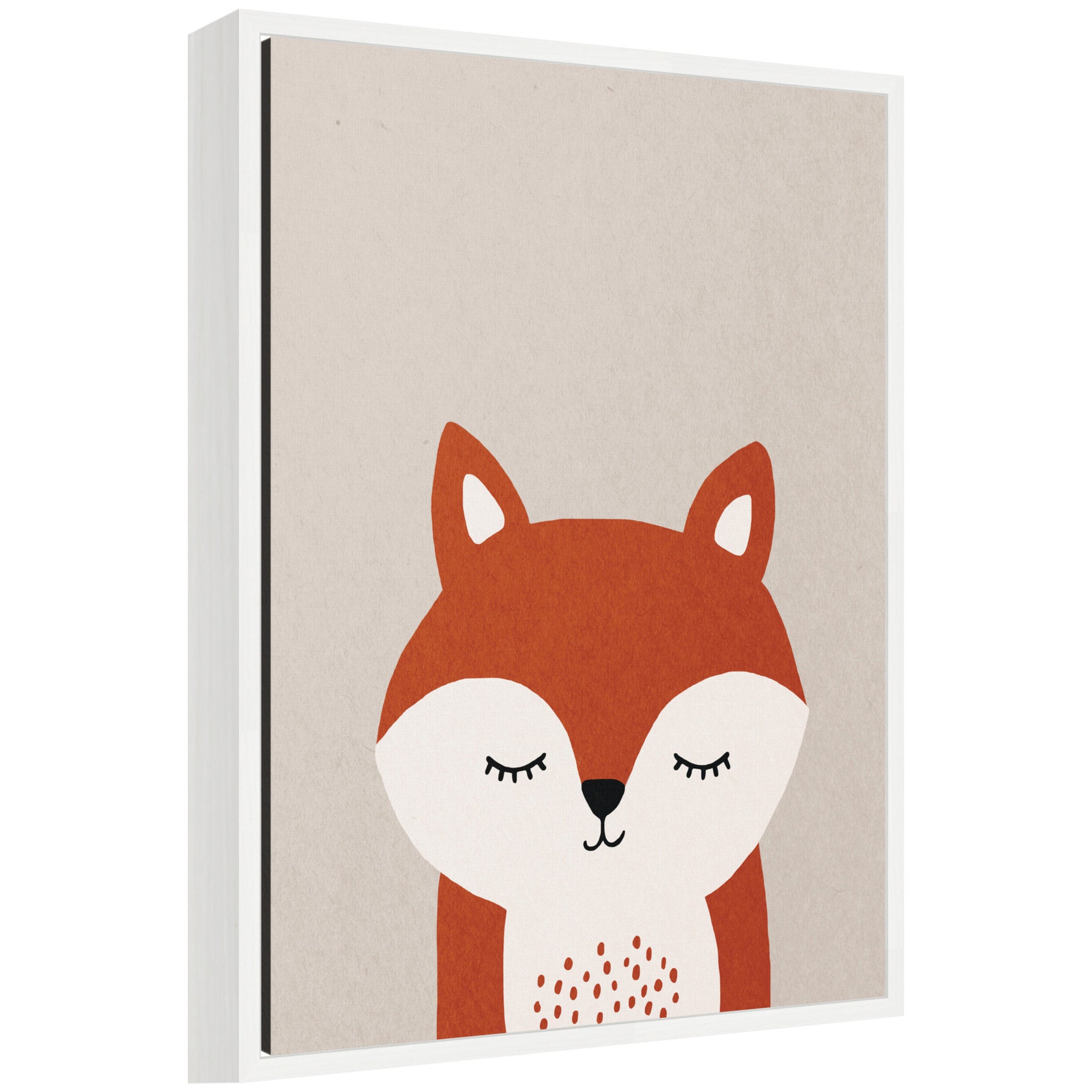 Fox by July Art Prints Framed Canvas Wall Art Print