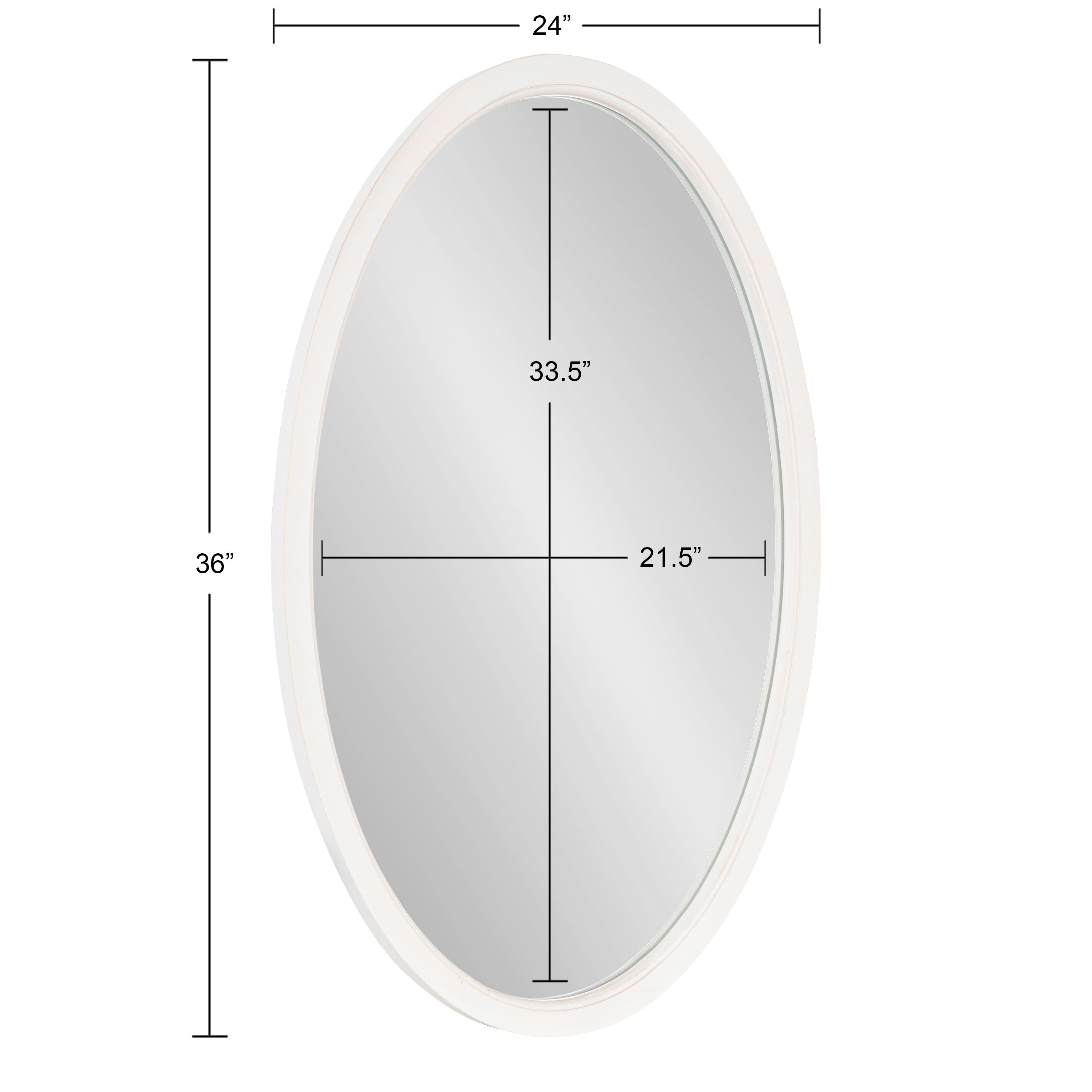 Oval White 24x36 5