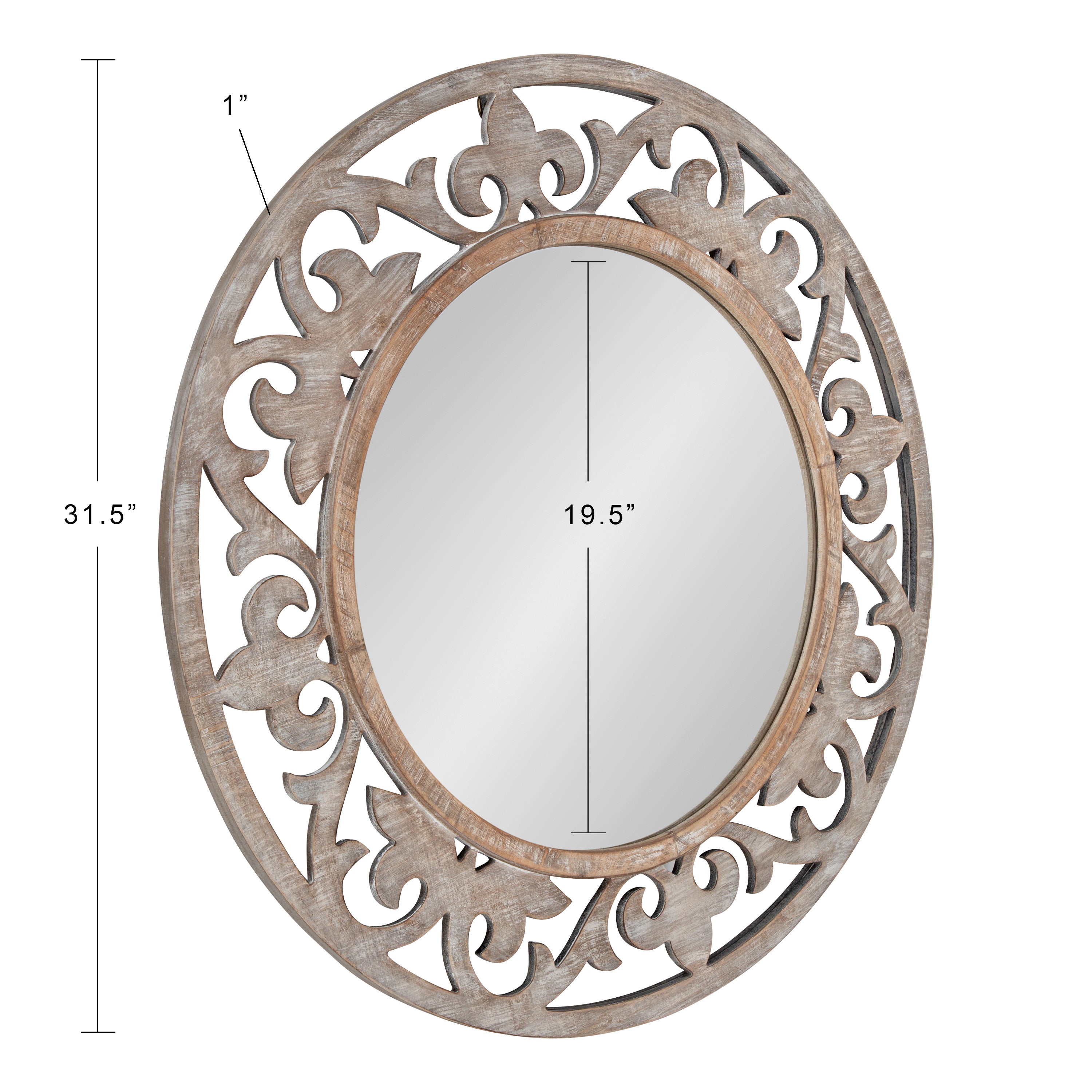 Shovali Rustic Round Mirror