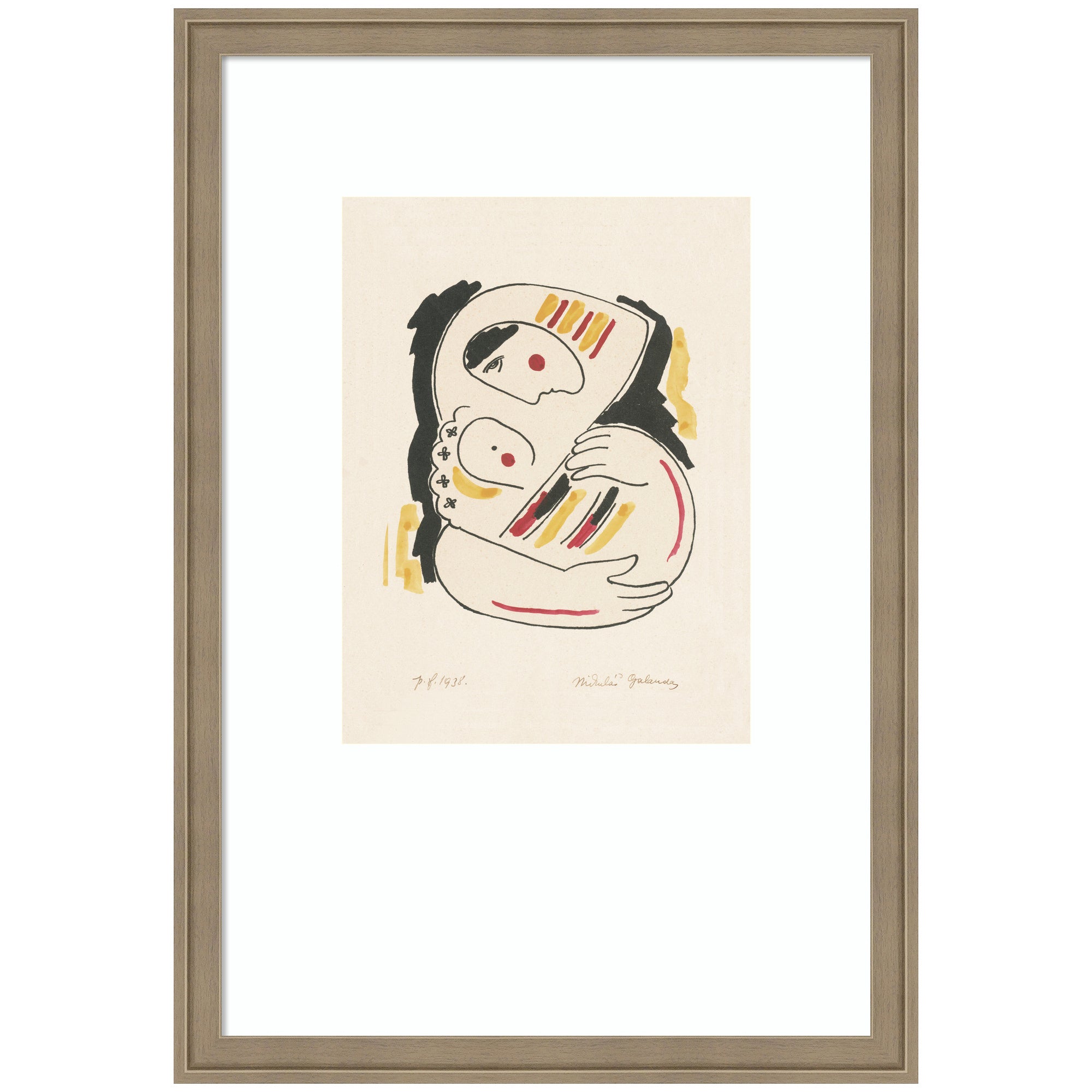P F 1938 Mikulas Galanda by Nostalgia Prints Framed Wall Art Print