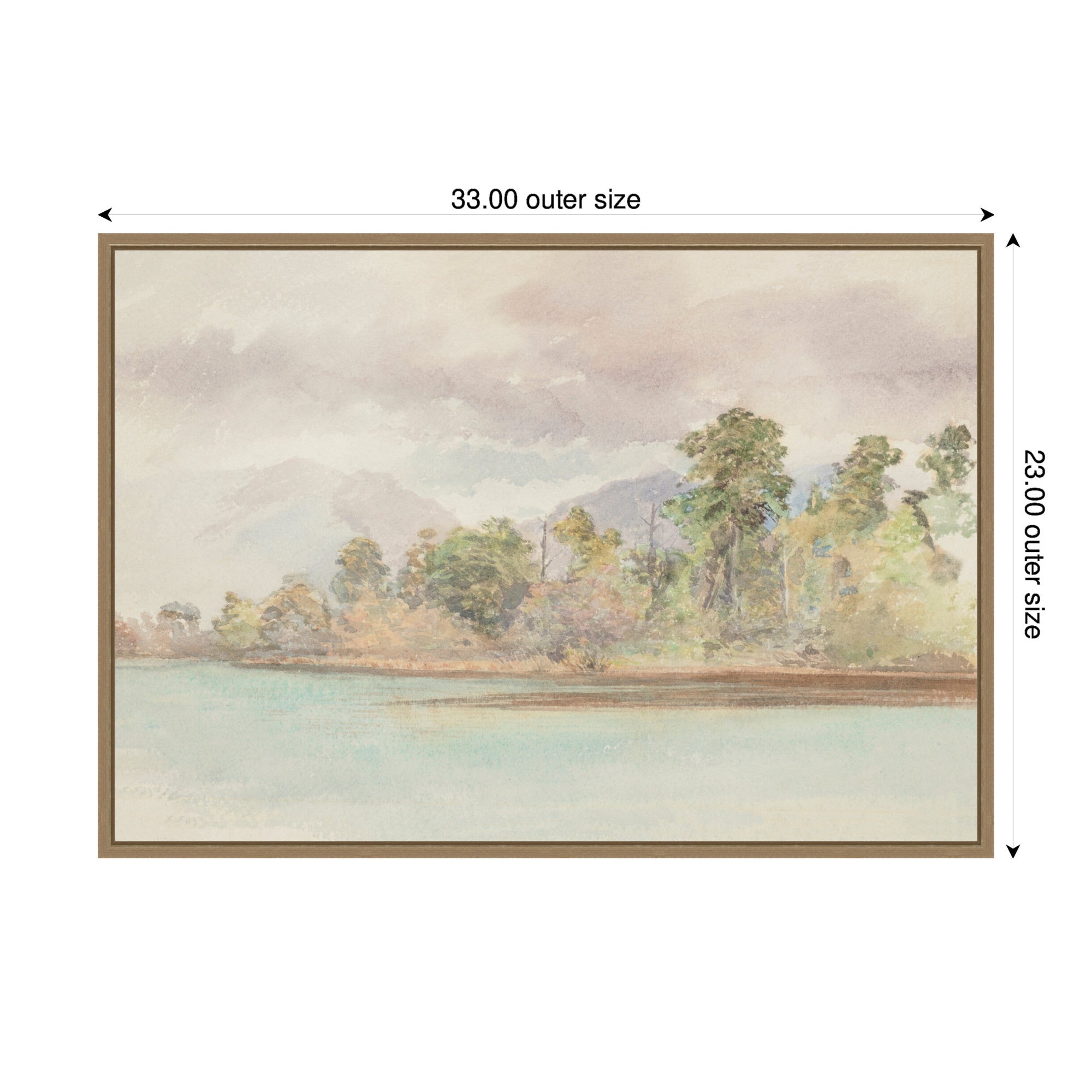 Framed Canvas 33x23 Sylvie Dark Gold 2