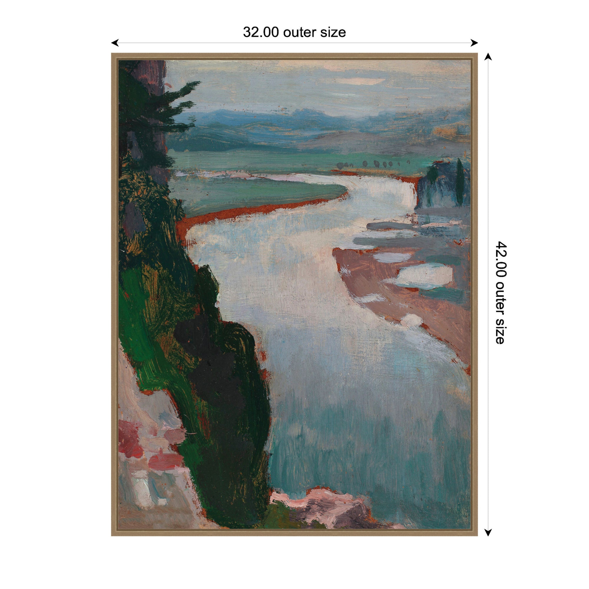 Framed Canvas 32x42 Sylvie Dark Gold 2